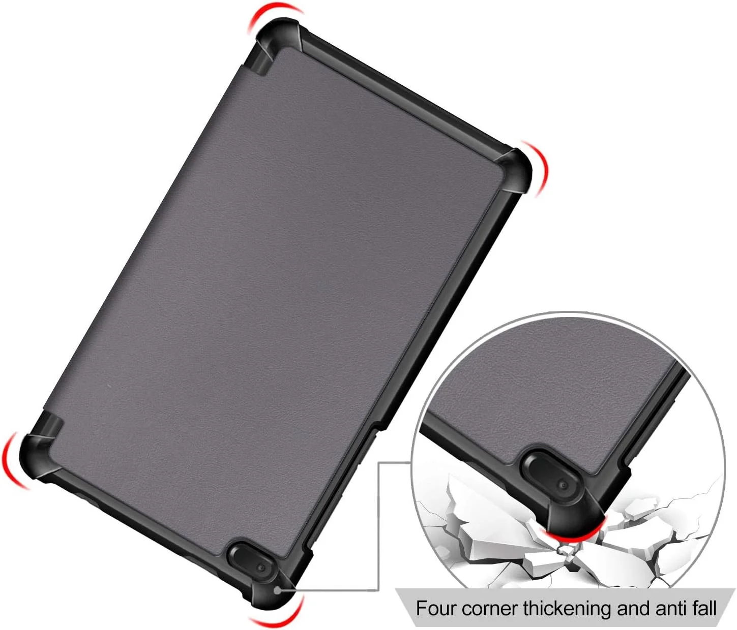 کیف تبلت خاکستری The tower Slim Trifold Pu Leather مناسب برای تبلت Lenovo Tab E7 TB-7104F 7 اینچی، کاور محافظ ضد ضربه برای Lenovo Tab E7 2018 7 اینچی TB 7104F کیف تبلت خاکستری The tower Slim Trifold Pu Leather مناسب برای تبلت Lenovo Tab E7 TB-7104F 7 اینچی، کاور محافظ ضد ضربه برای Lenovo Tab E7 2018 7 اینچی TB 7104F