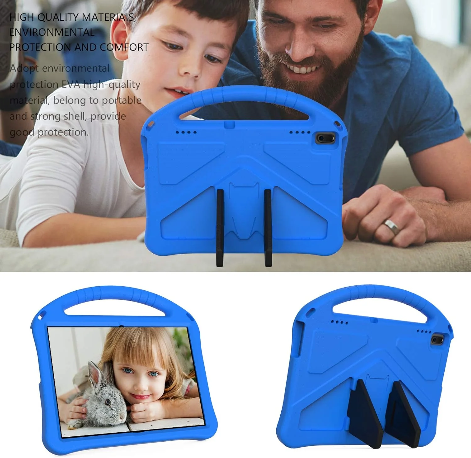 کاور تبلت ZORSOME برای تبلت Lenovo Tab E10 کودکان، کاور محافظ بادوام، سبک وزن، EVA ضد ضربه با دسته و استند برای Lenovo Tab E10 (TB-X104F)