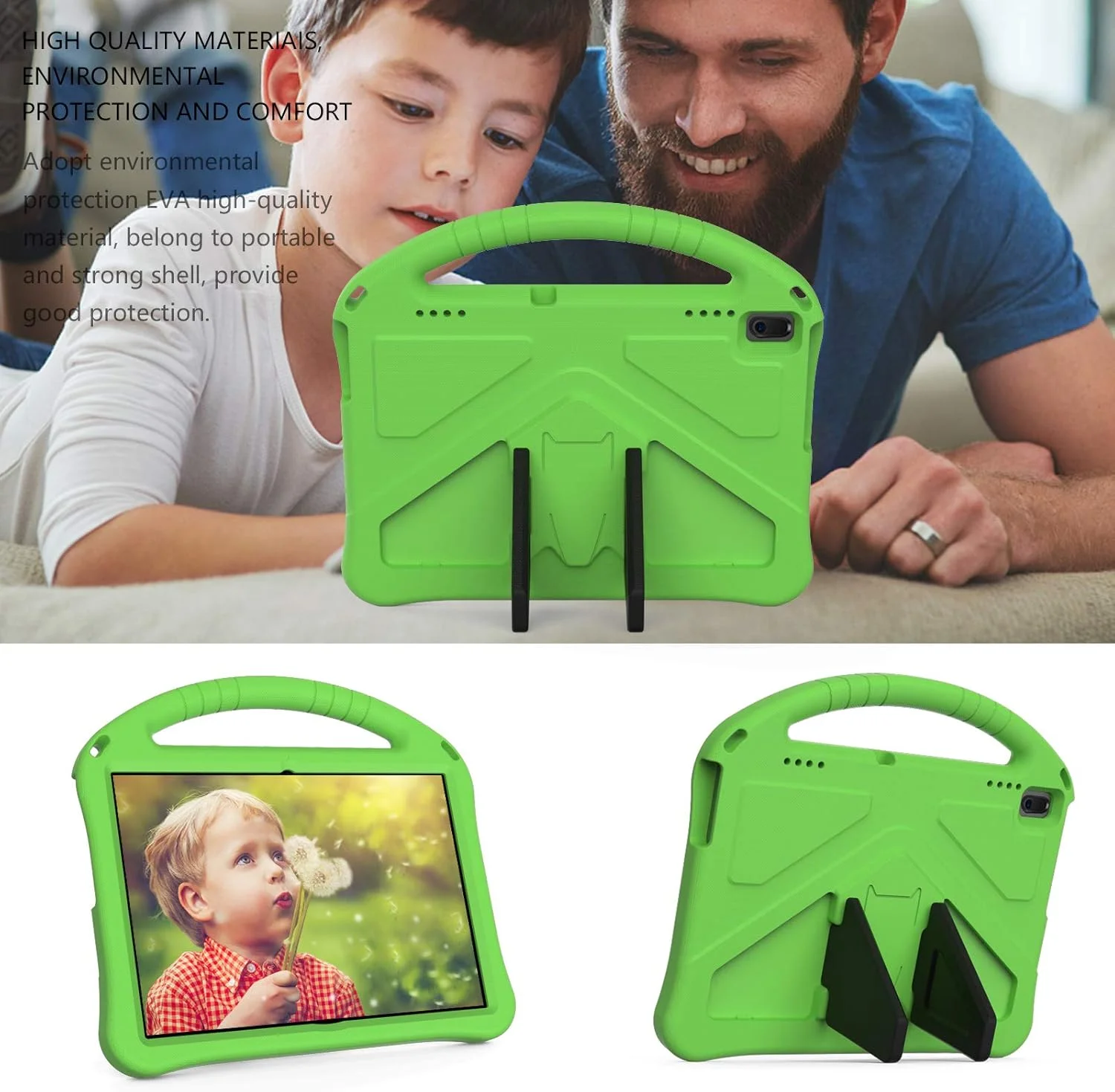 کیف تبلت ZORSOME برای تبلت Lenovo Tab E10 مخصوص کودکان، کاور محافظ دسته دار ضد ضربه EVA بادوام و سبک وزن برای Lenovo Tab E10 (TB-X104F)