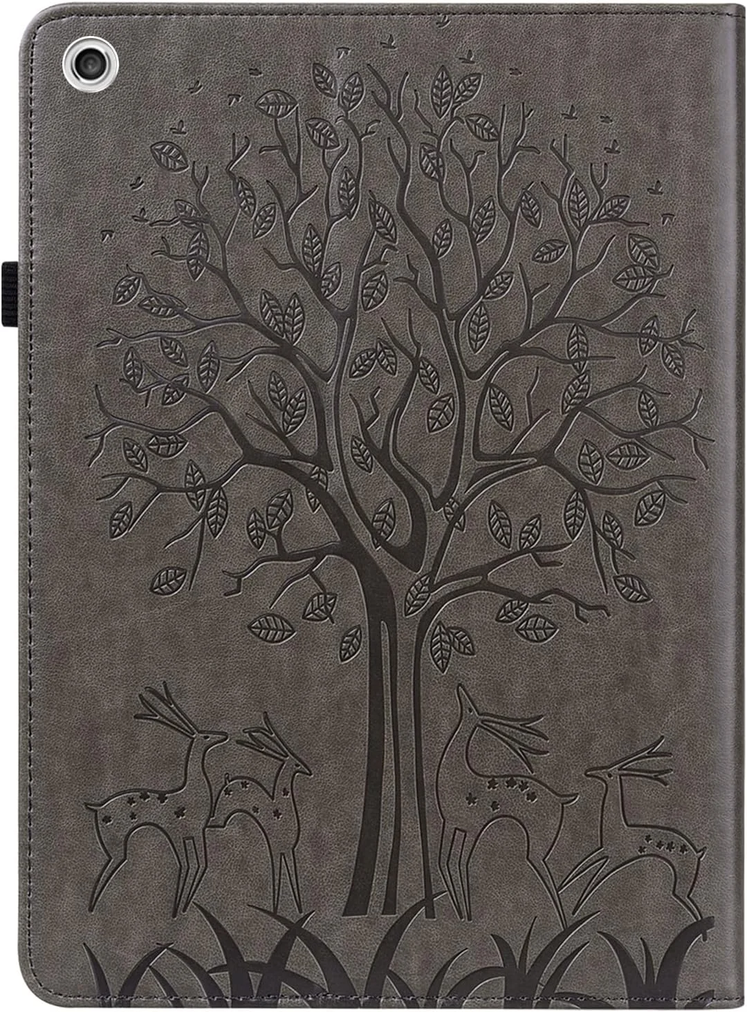 کیف تبلت لنوو تب M10 پلاس (نسل 3) YEALLY، کیف چرمی تاشو با جای کارت، قلم و استند، پوشش سیلیکونی TPU، خاکستری