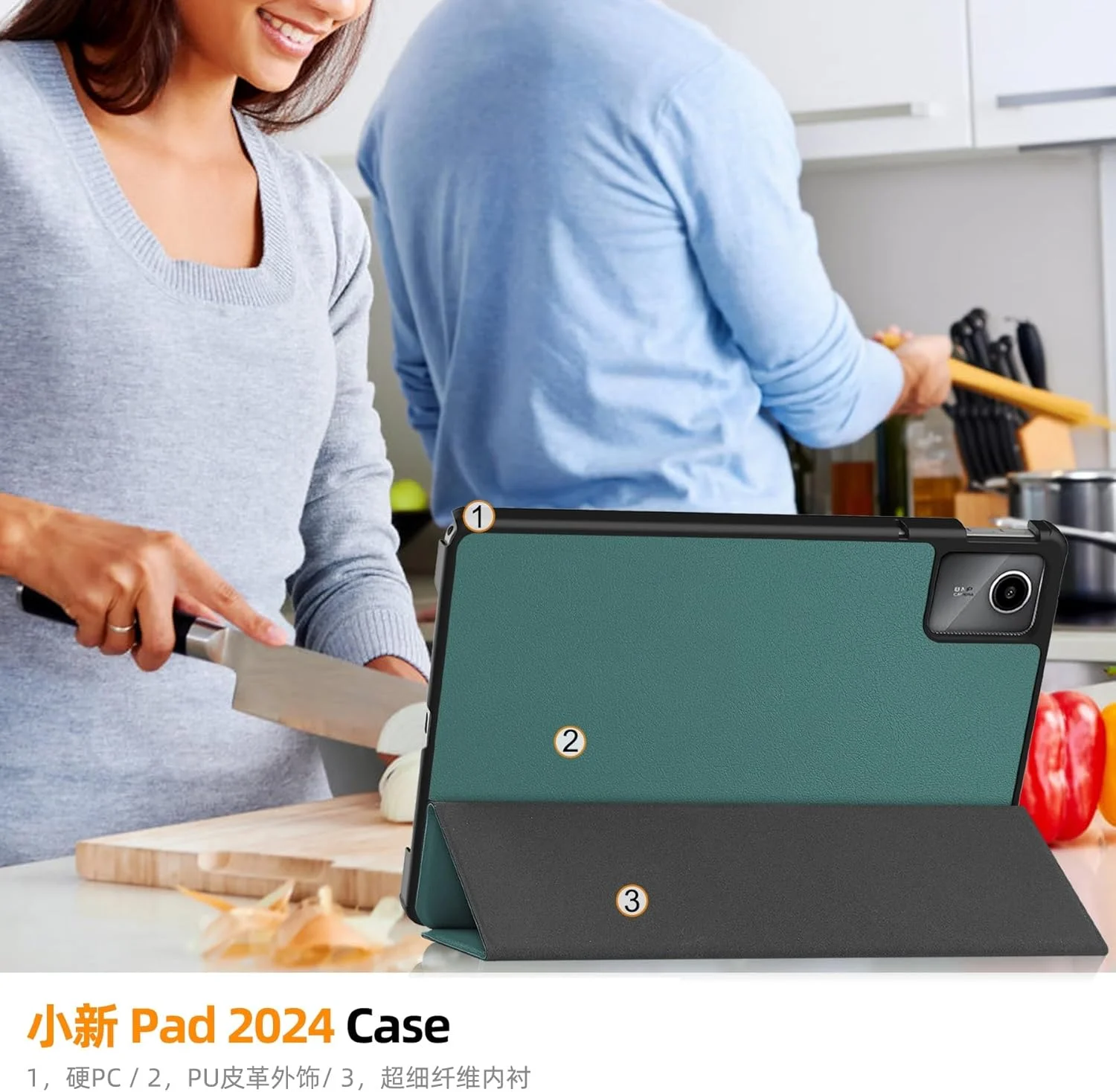 کیف تبلت سازگار با Lenovo Xiaoxin Pad 2024 TB331FC، کیف محافظ سبک وزن تبلت هوشمند 11 اینچی، قاب پشتی سخت PC، کیف باریک، یک عدد کیف تبلت سازگار با Lenovo Xiaoxin Pad 2024 TB331FC، کیف محافظ سبک وزن تبلت هوشمند 11 اینچی، قاب پشتی سخت PC، کیف باریک، یک عدد