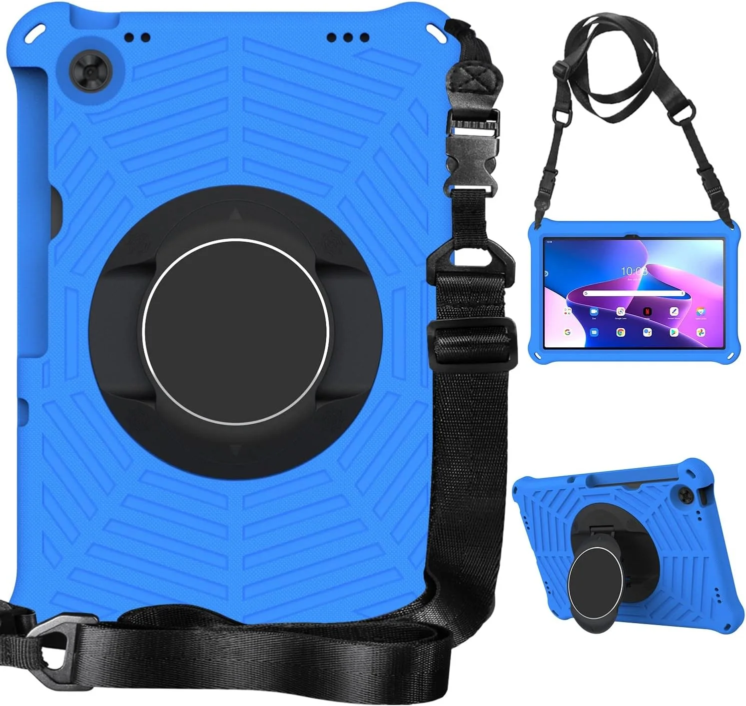 محافظ تبلت سازگار با تبلت لنوو تب M10 پلاس نسل 3، 10.6 اینچی 2022، قاب محافظ ضد ضربه سازگار با کودکان با پایه چرخشی سبک و بادوام، مدرسه