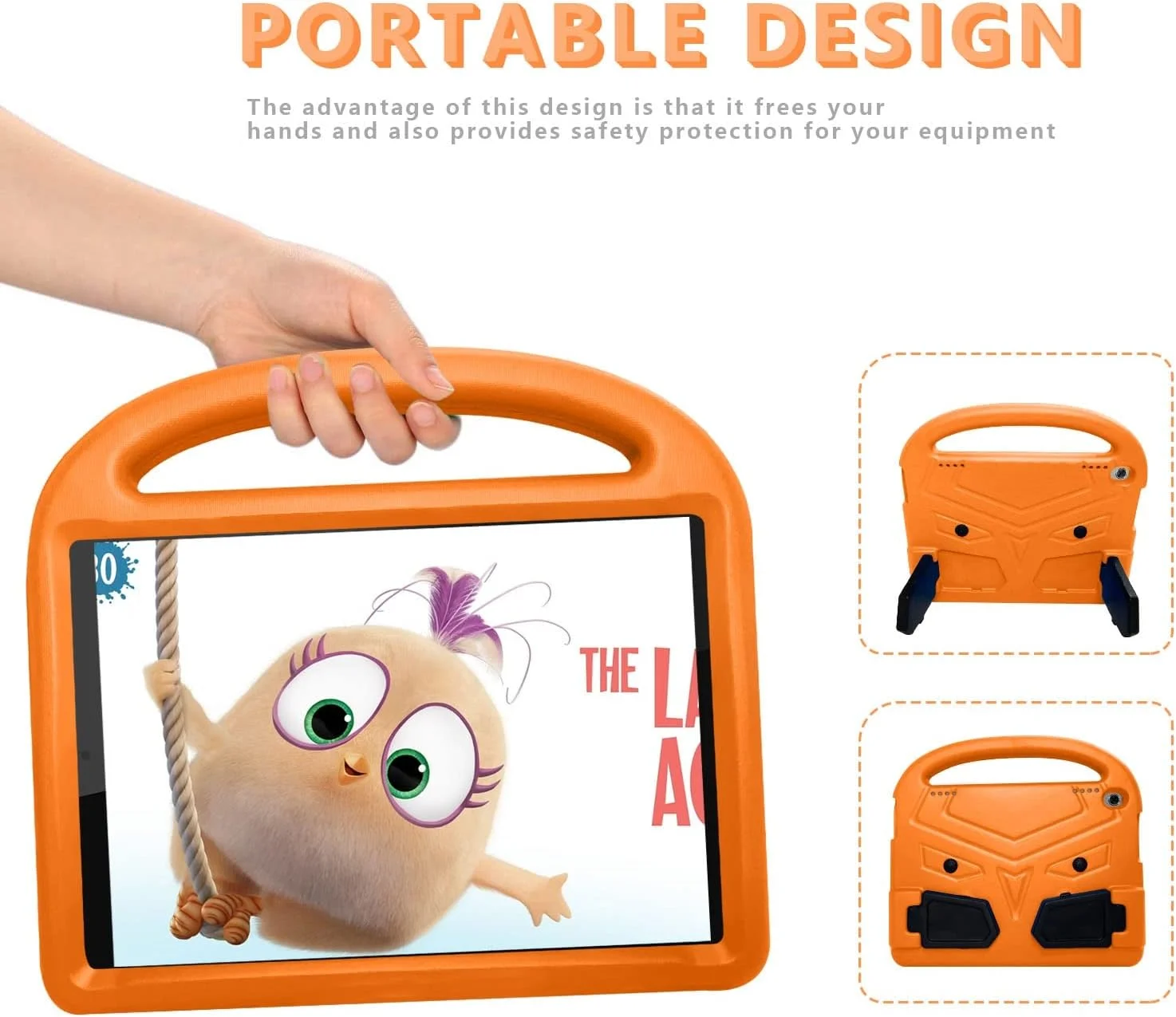 محافظ تبلت سازگار با تبلت لنوو تب M10 HD Plus (نسل دوم) 10.3 2020 (X606F)، قاب سیلیکونی سازگار با کودکان، ضد ضربه، سبک وزن، دارای پایه