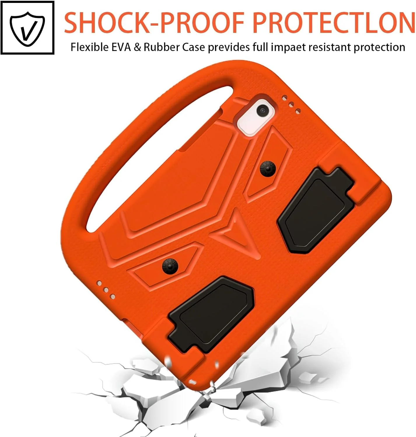 کیف محافظ تبلت سازگار با تبلت کودکان سازگار با Lenovo Tab M9 TB-310FU (2023) - کاور بادوام سبک وزن EVA ضد ضربه با دسته محافظ و پایه (رنگ: نارنجی) کیف محافظ تبلت سازگار با تبلت کودکان سازگار با Lenovo Tab M9 TB-310FU (2023) - کاور بادوام سبک وزن EVA ضد ضربه با دسته محافظ و پایه (رنگ: نارنجی)