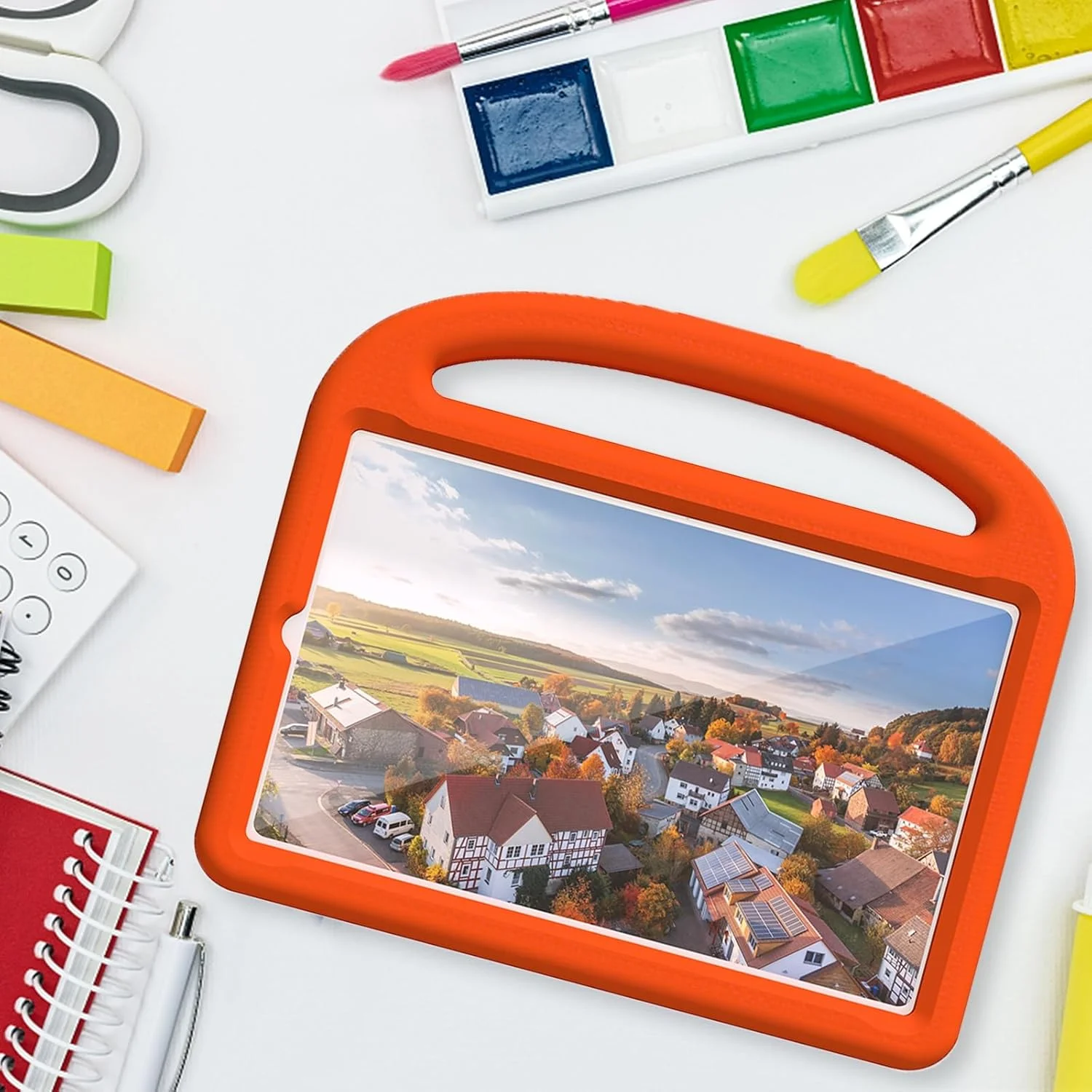 کیف محافظ تبلت سازگار با تبلت کودکان سازگار با Lenovo Tab M9 TB-310FU (2023) - کاور بادوام سبک وزن EVA ضد ضربه با دسته محافظ و پایه (رنگ: نارنجی) کیف محافظ تبلت سازگار با تبلت کودکان سازگار با Lenovo Tab M9 TB-310FU (2023) - کاور بادوام سبک وزن EVA ضد ضربه با دسته محافظ و پایه (رنگ: نارنجی)