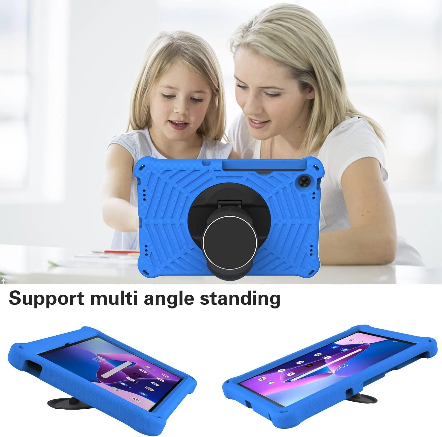 محافظ تبلت سازگار با تبلت لنوو تب M10 پلاس نسل 3، 10.6 اینچی 2022، قاب محافظ ضد ضربه سازگار با کودکان با پایه چرخان سبک و بادوام، مدرسه محافظ تبلت سازگار با تبلت لنوو تب M10 پلاس نسل 3، 10.6 اینچی 2022، قاب محافظ ضد ضربه سازگار با کودکان با پایه چرخان سبک و بادوام، مدرسه