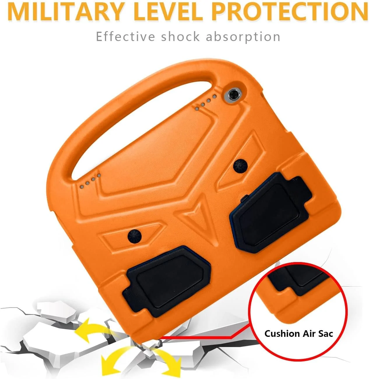 محافظ تبلت سازگار با تبلت لنوو تب M10 HD Plus (نسل دوم) 10.3 2020 (X606F)، قاب سیلیکونی سازگار با کودکان، ضد ضربه، سبک وزن، دارای پایه محافظ تبلت سازگار با تبلت لنوو تب M10 HD Plus (نسل دوم) 10.3 2020 (X606F)، قاب سیلیکونی سازگار با کودکان، ضد ضربه، سبک وزن، دارای پایه