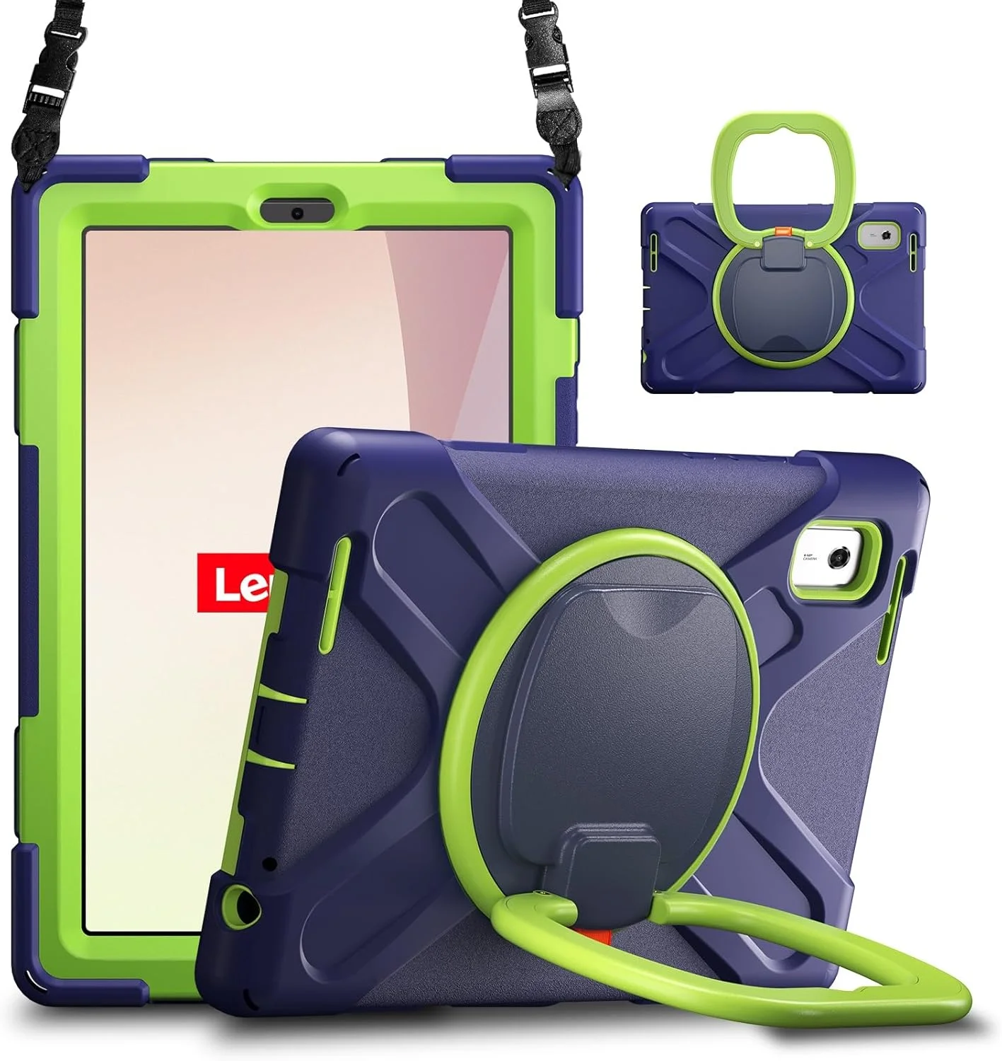 Tablet Cover Case Compatible with Lenovo Tab M9 9.0 inch TB-310FU,2023 Released, Shockproof Sturdy Cover with 360 Rotating Kickstand,Hand/Shoulder Strap Tablet Heavy Duty Case Tablet Home(Navy Yellow Tablet Cover Case Compatible with Lenovo Tab M9 9.0 inch TB-310FU,2023 Released, Shockproof Sturdy Cover with 360 Rotating Kickstand,Hand/Shoulder Strap Tablet Heavy Duty Case Tablet Home(Navy Yellow