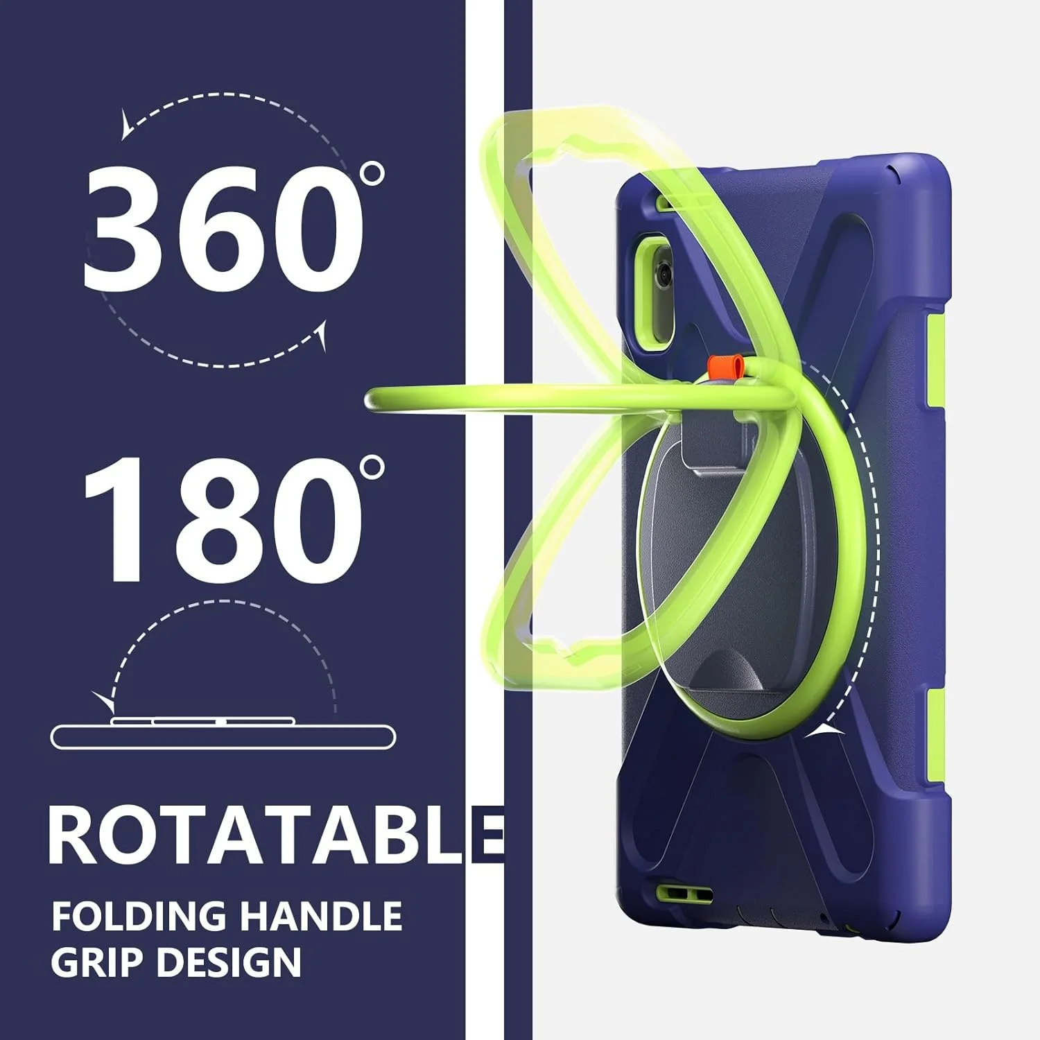 Tablet Cover Case Compatible with Lenovo Tab M9 9.0 inch TB-310FU,2023 Released, Shockproof Sturdy Cover with 360 Rotating Kickstand,Hand/Shoulder Strap Tablet Heavy Duty Case Tablet Home(Navy Yellow Tablet Cover Case Compatible with Lenovo Tab M9 9.0 inch TB-310FU,2023 Released, Shockproof Sturdy Cover with 360 Rotating Kickstand,Hand/Shoulder Strap Tablet Heavy Duty Case Tablet Home(Navy Yellow