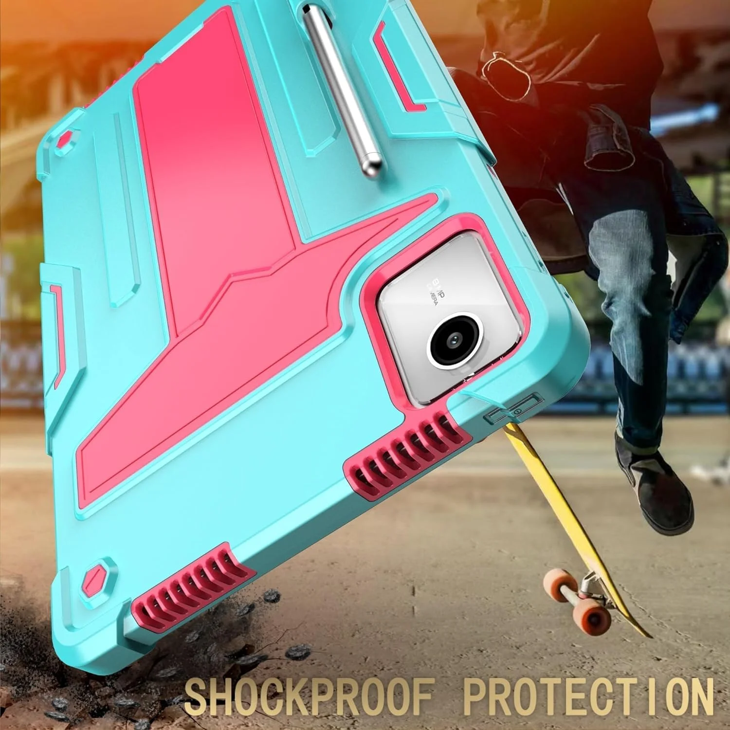 کاور محافظ تبلت گرواتری مناسب برای تبلت لنوو تب M11 TB-330FU/ TB-331FC تبلت M11 11 اینچی با پایه نگهدارنده، بدنه مقاوم در برابر شکستگی سه لایه (آبی + قرمز رز) کاور محافظ تبلت گرواتری مناسب برای تبلت لنوو تب M11 TB-330FU/ TB-331FC تبلت M11 11 اینچی با پایه نگهدارنده، بدنه مقاوم در برابر شکستگی سه لایه (آبی + قرمز رز)