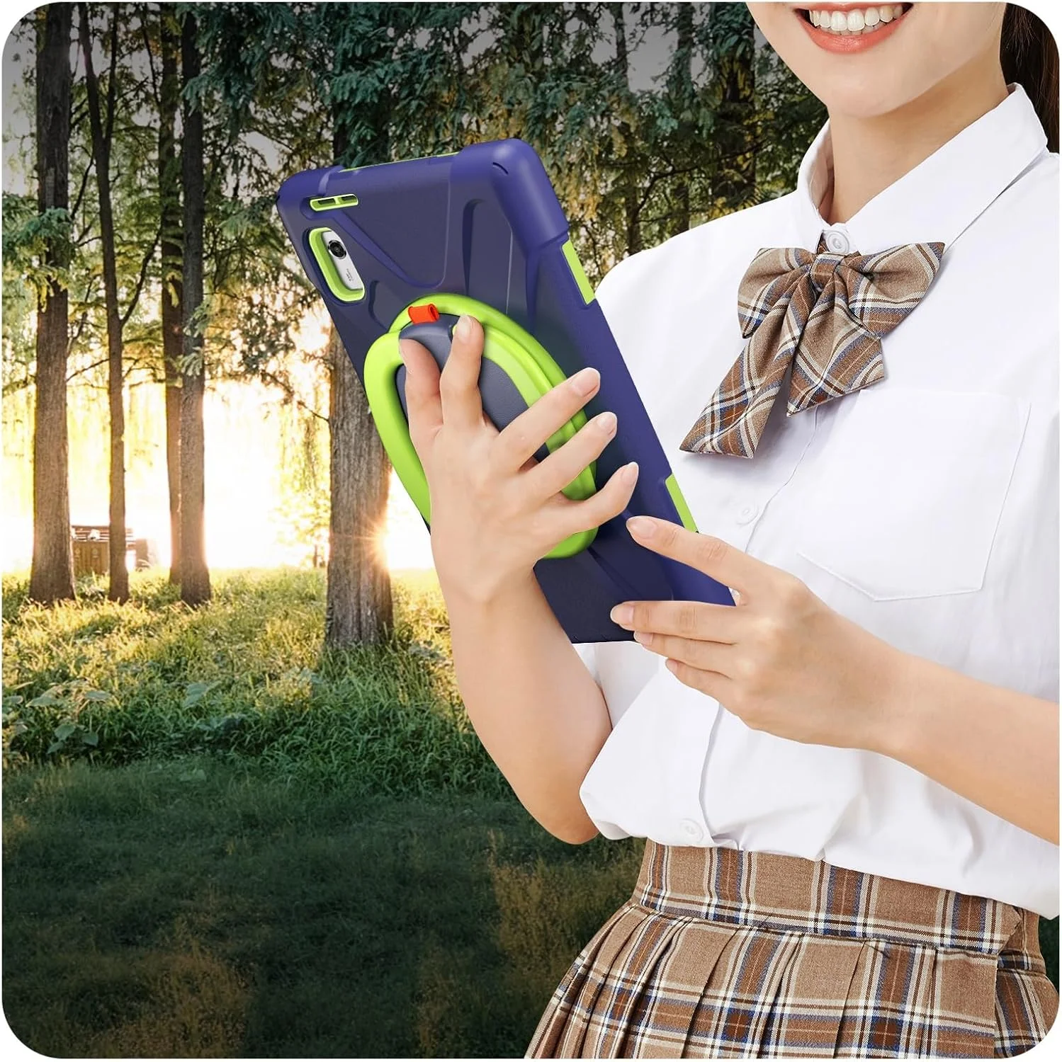 Tablet Cover Case Compatible with Lenovo Tab M9 9.0 inch TB-310FU,2023 Released, Shockproof Sturdy Cover with 360 Rotating Kickstand,Hand/Shoulder Strap Tablet Heavy Duty Case Tablet Home(Navy Yellow Tablet Cover Case Compatible with Lenovo Tab M9 9.0 inch TB-310FU,2023 Released, Shockproof Sturdy Cover with 360 Rotating Kickstand,Hand/Shoulder Strap Tablet Heavy Duty Case Tablet Home(Navy Yellow