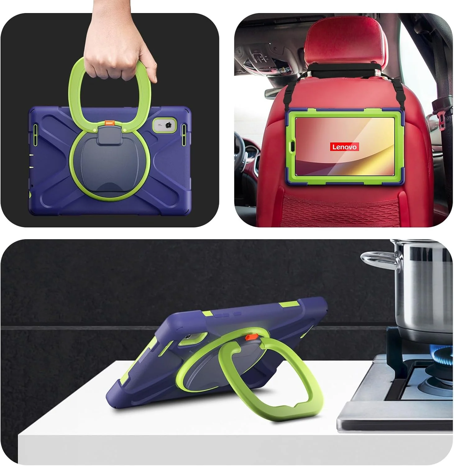 Tablet Cover Case Compatible with Lenovo Tab M9 9.0 inch TB-310FU,2023 Released, Shockproof Sturdy Cover with 360 Rotating Kickstand,Hand/Shoulder Strap Tablet Heavy Duty Case Tablet Home(Navy Yellow Tablet Cover Case Compatible with Lenovo Tab M9 9.0 inch TB-310FU,2023 Released, Shockproof Sturdy Cover with 360 Rotating Kickstand,Hand/Shoulder Strap Tablet Heavy Duty Case Tablet Home(Navy Yellow