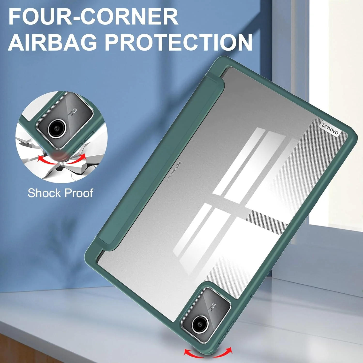 کیف تبلت سازگار با تبلت لنوو تب M11 11 اینچ TB-330FU/TB-331FC/Xiaoxin Pad 2024(TB331FC) با پشت شفاف و قاب TPU ضد ضربه، حالت خواب/بیدار خودکار، دارای جای قلم کیف تبلت سازگار با تبلت لنوو تب M11 11 اینچ TB-330FU/TB-331FC/Xiaoxin Pad 2024(TB331FC) با پشت شفاف و قاب TPU ضد ضربه، حالت خواب/بیدار خودکار، دارای جای قلم