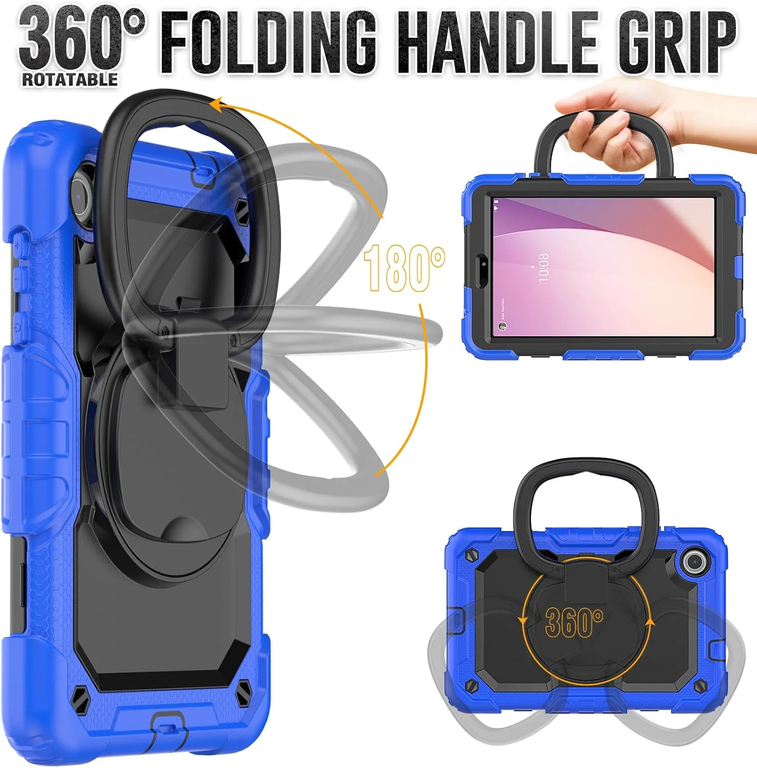 کیف محافظ تخت V-MOTA برای تبلت لنوو تب M8 نسل 4 با صفحه نمایش 8 اینچی مدل TB300XU، مقاوم در برابر ضربه، دارای پایه چرخان و بند مچی (آبی تیره) کیف محافظ تخت V-MOTA برای تبلت لنوو تب M8 نسل 4 با صفحه نمایش 8 اینچی مدل TB300XU، مقاوم در برابر ضربه، دارای پایه چرخان و بند مچی (آبی تیره)