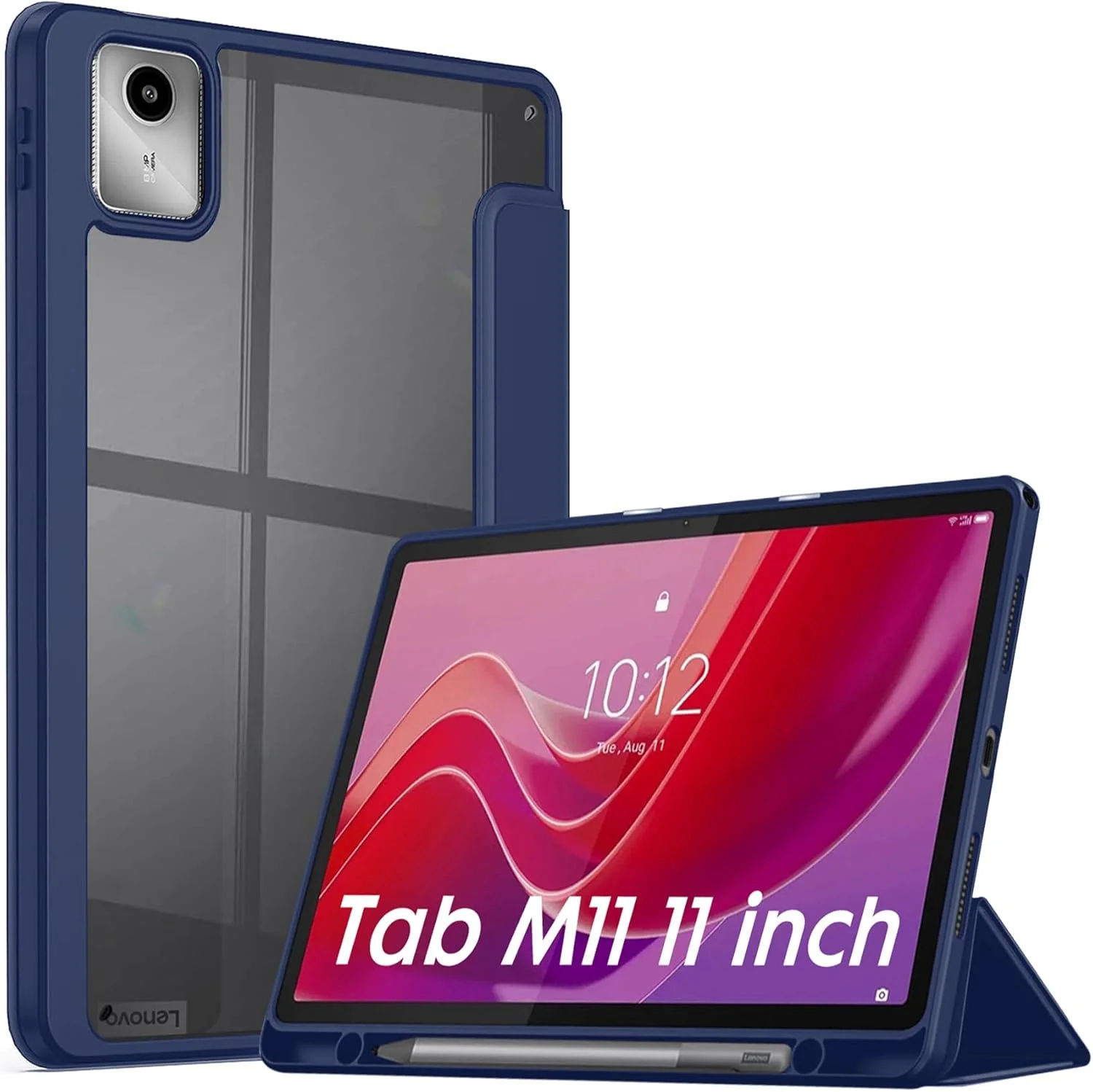 Robustrion Cover for Lenovo Tab M11 Cover Case, Hybrid Flip Cover for Lenovo Tab M11 Tablet 11 inch with Pencil Holder [ Auto Sleep Wake Support] - Navy