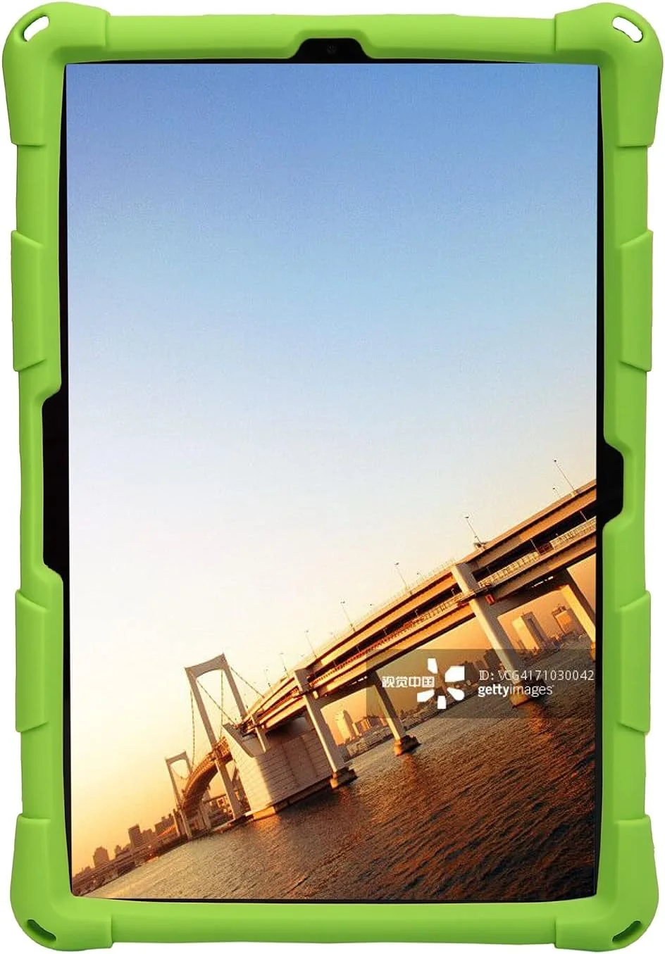 محافظ تبلت سازگار با Lenovo M10 FHD Plus 10.3''-X606F، کاور محافظ نرم و سبک سیلیکونی ضد ضربه با پایه و بند شانه ای لوازم جانبی تبلت (سبز)