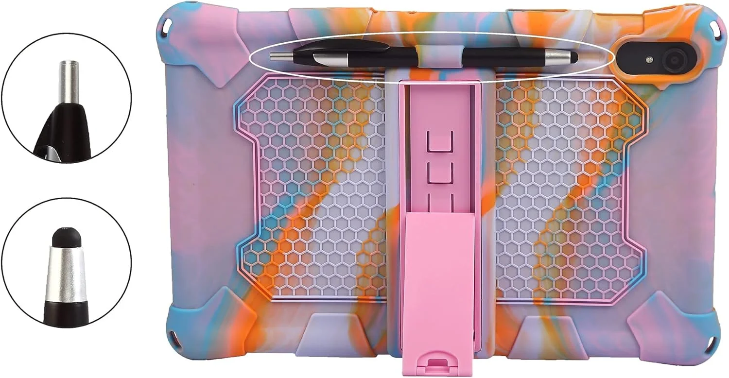 کیف محافظ تبلت بیگ سی گرین سازگار با لنوو پد 11 J606F، کاور محافظ نرم و سبک سیلیکونی ضد ضربه با پایه و بند شانه، لوازم جانبی تبلت (صورتی گلبهی) کیف محافظ تبلت بیگ سی گرین سازگار با لنوو پد 11 J606F، کاور محافظ نرم و سبک سیلیکونی ضد ضربه با پایه و بند شانه، لوازم جانبی تبلت (صورتی گلبهی)