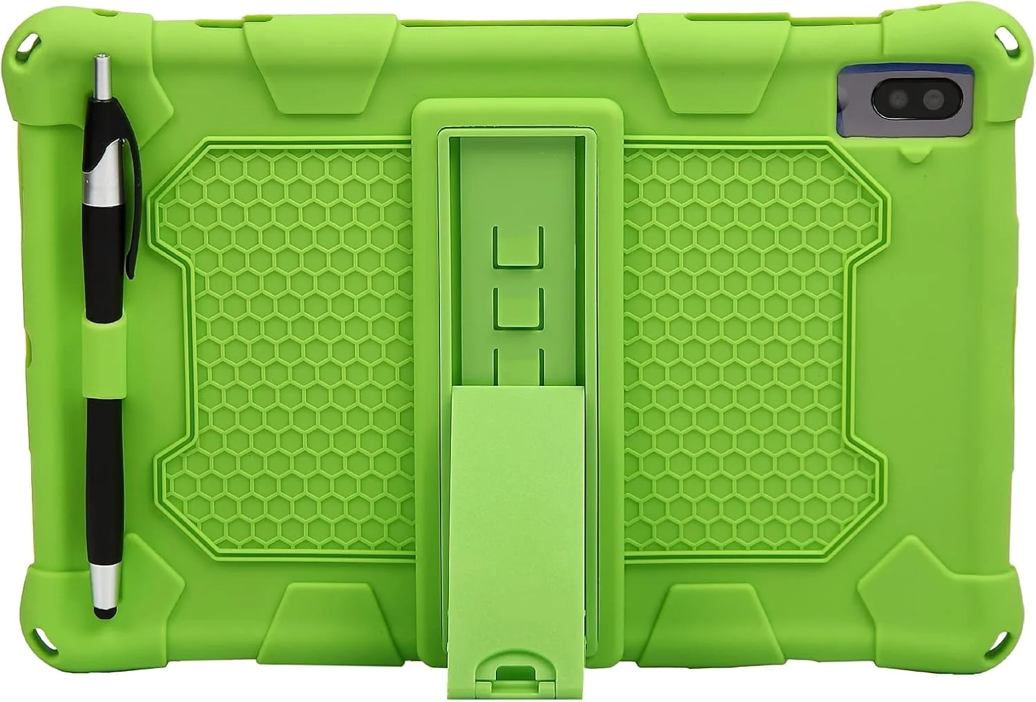 محافظ تبلت سازگار با Lenovo M10 FHD Plus 10.3''-X606F، کاور محافظ نرم و سبک سیلیکونی ضد ضربه با پایه و بند شانه ای لوازم جانبی تبلت (سبز)