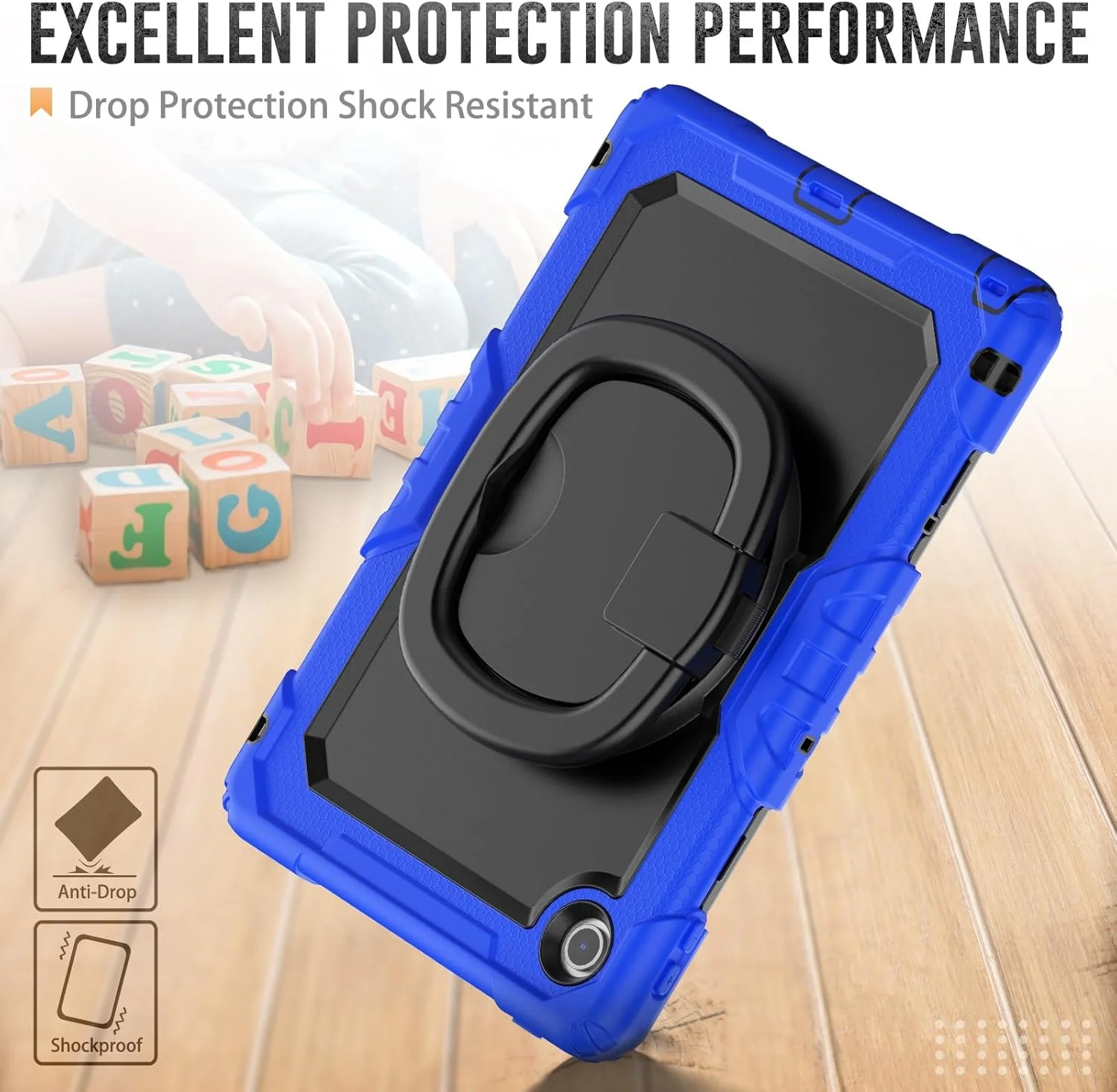 کیف محافظ تبلت سازگار با تبلت لنوو تب 10.1 (TB-311XU) / K10C TB311FU 2025 به همراه محافظ صفحه نمایش، کیف محافظ مقاوم با دسته چرخان سیلیکونی کیف محافظ تبلت سازگار با تبلت لنوو تب 10.1 (TB-311XU) / K10C TB311FU 2025 به همراه محافظ صفحه نمایش، کیف محافظ مقاوم با دسته چرخان سیلیکونی