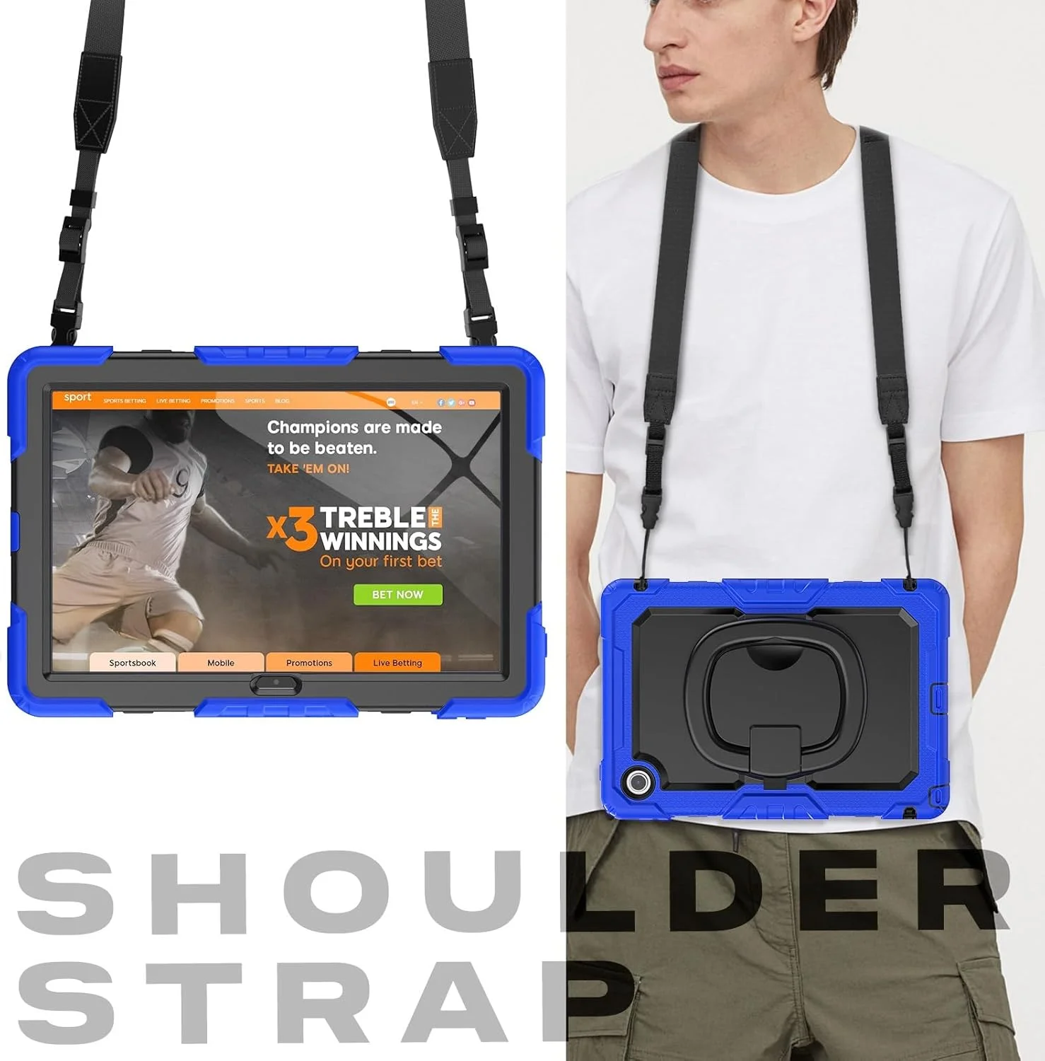 کیف محافظ تبلت سازگار با تبلت لنوو تب 10.1 (TB-311XU) / K10C TB311FU 2025 به همراه محافظ صفحه نمایش، کیف محافظ مقاوم با دسته چرخان سیلیکونی کیف محافظ تبلت سازگار با تبلت لنوو تب 10.1 (TB-311XU) / K10C TB311FU 2025 به همراه محافظ صفحه نمایش، کیف محافظ مقاوم با دسته چرخان سیلیکونی