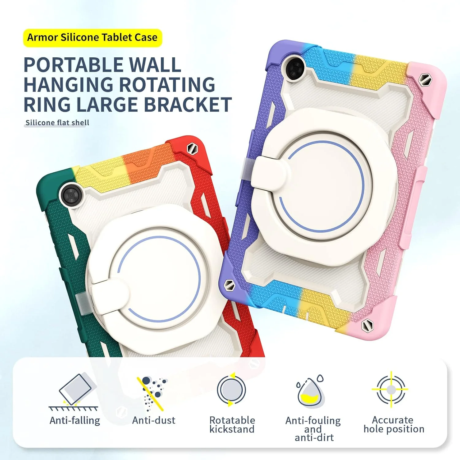 کیف سیلیکونی تبلت nincyee برای تبلت لنوو تب M8/M8 نسل 3 سایز 8 اینچ، کیف ضد ضربه با نگهدارنده مداد، بند شانه، حلقه بزرگ چرخان پایه نگهدارنده برای کودکان کیف سیلیکونی تبلت nincyee برای تبلت لنوو تب M8/M8 نسل 3 سایز 8 اینچ، کیف ضد ضربه با نگهدارنده مداد، بند شانه، حلقه بزرگ چرخان پایه نگهدارنده برای کودکان