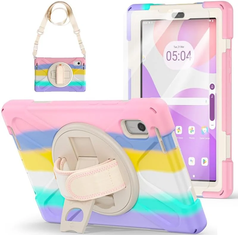 کاور نیکا کیو مناسب تبلت لنوو تب M9 سایز 9 اینچ 2023 مدل TB-310FU، مقاوم، به همراه محافظ صفحه نمایش، استند چرخشی 360 درجه، بند دستی، بند شانه ای، کاور سه لایه ضد ضربه، صورتی کاور نیکا کیو مناسب تبلت لنوو تب M9 سایز 9 اینچ 2023 مدل TB-310FU، مقاوم، به همراه محافظ صفحه نمایش، استند چرخشی 360 درجه، بند دستی، بند شانه ای، کاور سه لایه ضد ضربه، صورتی