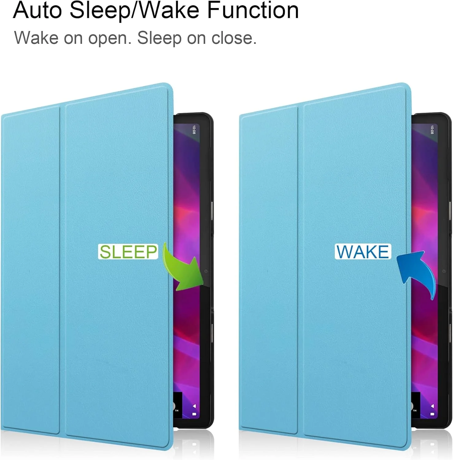 کیف تبلت مسافرتی سازگار با Lenovo Yoga 11 2021 YT-J706F 11.0 اینچ، کیف باریک سه تایی تاشو، کیف هوشمند، روکش فولیو با روکش سخت کیف تبلت مسافرتی سازگار با Lenovo Yoga 11 2021 YT-J706F 11.0 اینچ، کیف باریک سه تایی تاشو، کیف هوشمند، روکش فولیو با روکش سخت