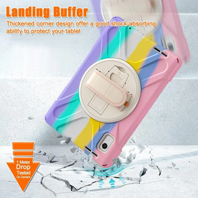 کاور نیکا کیو مناسب برای تبلت لنوو تب M9 سایز 9 اینچ 2023 مدل TB-310FU، مقاوم، به همراه محافظ صفحه نمایش، دارای استند چرخشی 360 درجه، بند دستی، بند شانه ای، کاور سه لایه ضد ضربه، صورتی کاور نیکا کیو مناسب برای تبلت لنوو تب M9 سایز 9 اینچ 2023 مدل TB-310FU، مقاوم، به همراه محافظ صفحه نمایش، دارای استند چرخشی 360 درجه، بند دستی، بند شانه ای، کاور سه لایه ضد ضربه، صورتی