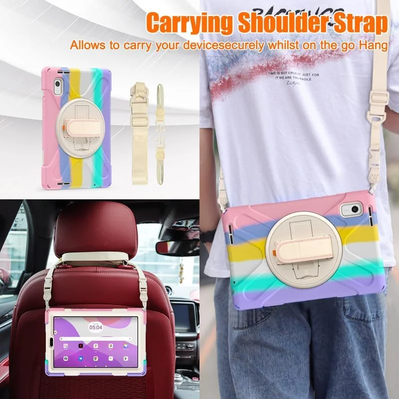 کاور نیکا کیو مناسب برای تبلت لنوو تب M9 سایز 9 اینچ 2023 مدل TB-310FU، مقاوم، به همراه محافظ صفحه نمایش، دارای استند چرخشی 360 درجه، بند دستی، بند شانه ای، کاور سه لایه ضد ضربه، صورتی کاور نیکا کیو مناسب برای تبلت لنوو تب M9 سایز 9 اینچ 2023 مدل TB-310FU، مقاوم، به همراه محافظ صفحه نمایش، دارای استند چرخشی 360 درجه، بند دستی، بند شانه ای، کاور سه لایه ضد ضربه، صورتی