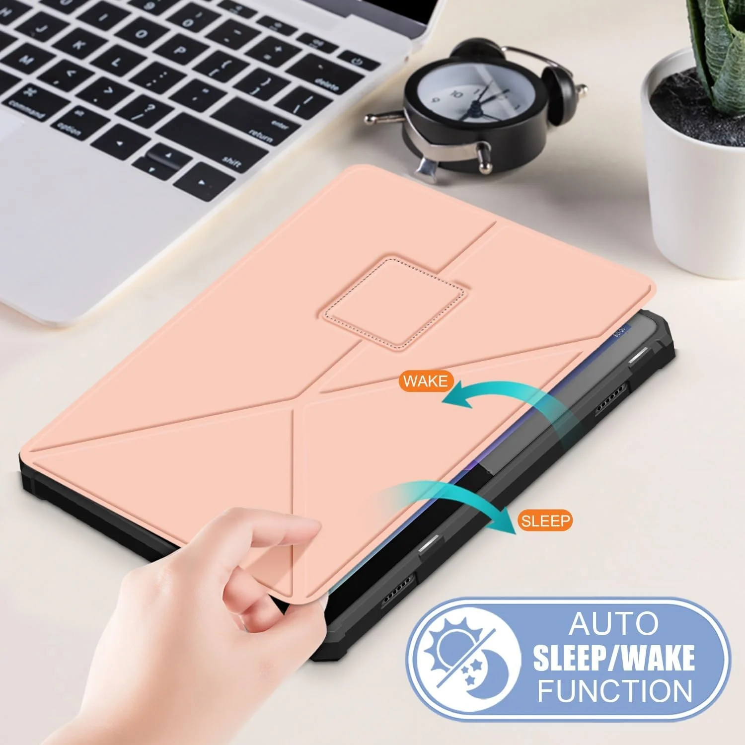 محافظ تبلت سازگار با تبلت لنوو M10 (نسل 3) 10.1 اینچی TB-328F، قاب باریک با پایه، کاور محافظ هوشمند با پشت سخت PC، کاور چند زاویه ای با قابلیت خواب/بیدار شدن خودکار محافظ تبلت سازگار با تبلت لنوو M10 (نسل 3) 10.1 اینچی TB-328F، قاب باریک با پایه، کاور محافظ هوشمند با پشت سخت PC، کاور چند زاویه ای با قابلیت خواب/بیدار شدن خودکار