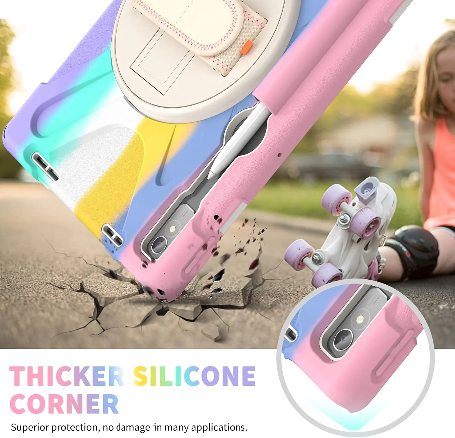 کاور محافظ تبلت لنوو تب P11 پرو نسل 2 (2022) 11.2 اینچی مدل TB-138FC TB-132FU، محافظت کامل و مقاوم در برابر ضربه، ضد ضربه، دارای پایه و بند دستی + بند شانه - صورتی رنگارنگ کاور محافظ تبلت لنوو تب P11 پرو نسل 2 (2022) 11.2 اینچی مدل TB-138FC TB-132FU، محافظت کامل و مقاوم در برابر ضربه، ضد ضربه، دارای پایه و بند دستی + بند شانه - صورتی رنگارنگ