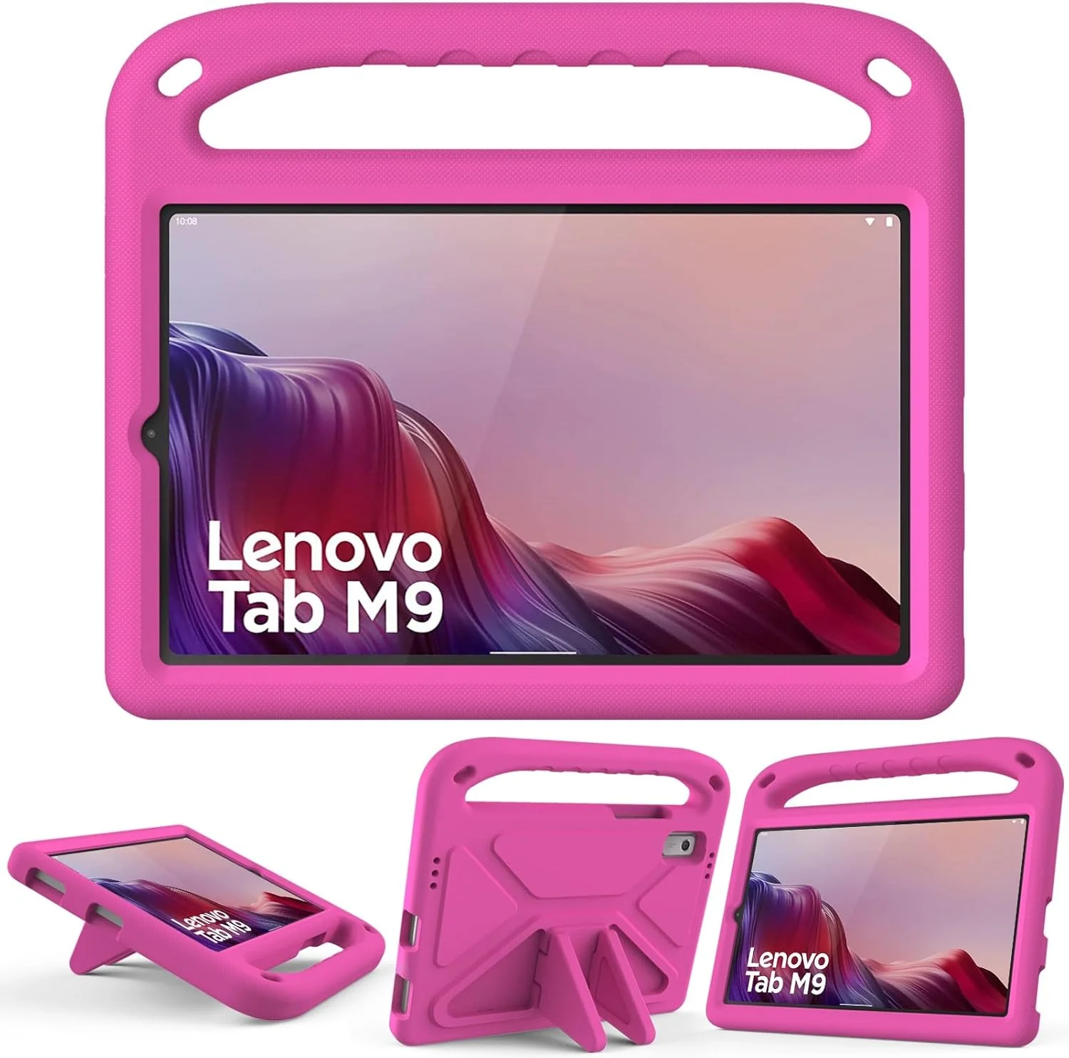 کیف تبلت سازگار با تبلت Lenovo Tab M9 (TB-310FU) سایز 9.0 اینچ، ضد ضربه، دارای دسته، EVA، پایه نگهدارنده، کیف تبلت مقاوم برای کودکان، محافظ سبک وزن (قرمز گل رز) کیف تبلت سازگار با تبلت Lenovo Tab M9 (TB-310FU) سایز 9.0 اینچ، ضد ضربه، دارای دسته، EVA، پایه نگهدارنده، کیف تبلت مقاوم برای کودکان، محافظ سبک وزن (قرمز گل رز)