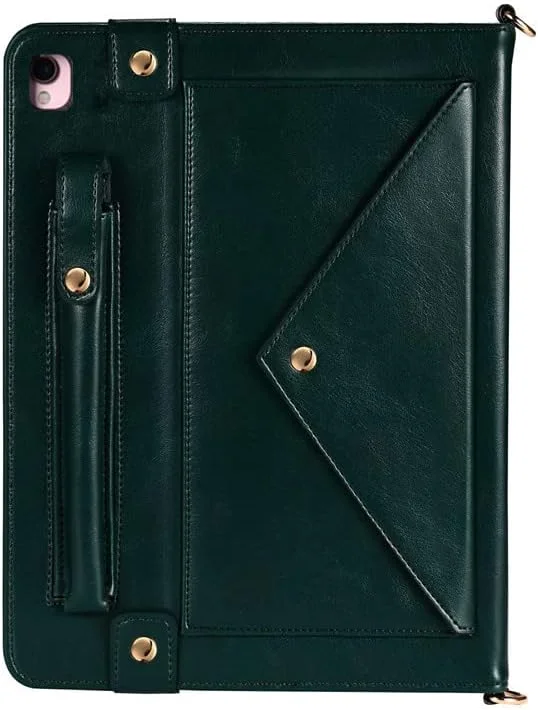 کیف دستی Techcircle برای آیپد 10.2 اینچ/آیپد پرو 10.5/آیپد ایر3، کاور چرمی PU با پایه تاشو و بند دستی، کیف آیپد کراس بادی با جای مداد، اسلات کارت، جیب پاکتی، کیف پول، سبز نیمه شب کیف دستی Techcircle برای آیپد 10.2 اینچ/آیپد پرو 10.5/آیپد ایر3، کاور چرمی PU با پایه تاشو و بند دستی، کیف آیپد کراس بادی با جای مداد، اسلات کارت، جیب پاکتی، کیف پول، سبز نیمه شب