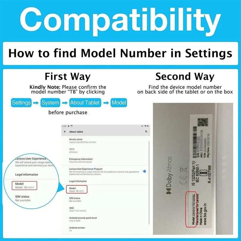 کاور Robustrion برای تبلت لنوو تب P11 پلاس / کاور تبلت لنوو تب P11 11 اینچی با قابلیت استند [TB-J606F / J606X / J607F] - آبی طرح گوزن