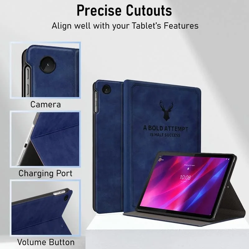 کاور Robustrion برای تبلت لنوو تب P11 پلاس / کاور تبلت لنوو تب P11 11 اینچی با قابلیت استند [TB-J606F / J606X / J607F] - آبی طرح گوزن