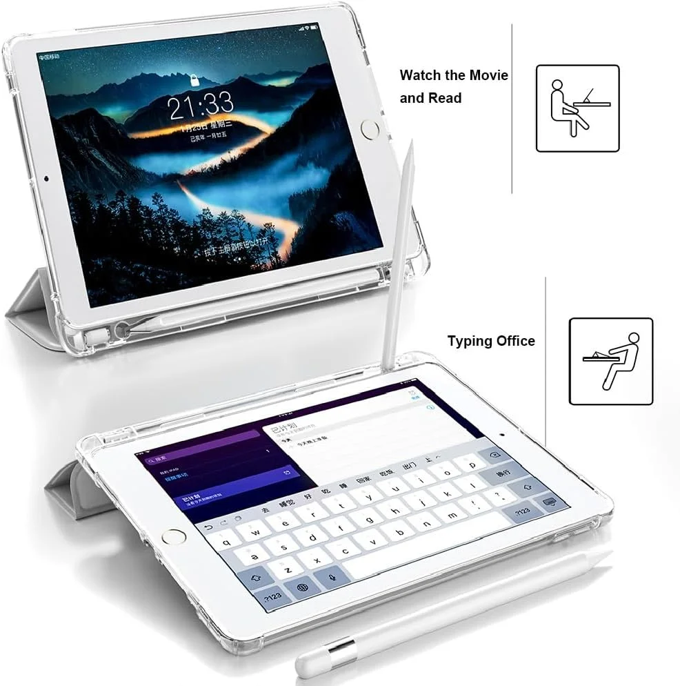 کیف تبلت RRXYHK سازگار با کیف Lenovo Pad 11.0 اینچی با نگهدارنده مداد، روکش هوشمند، روکش محافظ، روکش ضد ضربه با محافظ پشتی TPU شفاف (مشکی) کیف تبلت RRXYHK سازگار با کیف Lenovo Pad 11.0 اینچی با نگهدارنده مداد، روکش هوشمند، روکش محافظ، روکش ضد ضربه با محافظ پشتی TPU شفاف (مشکی)