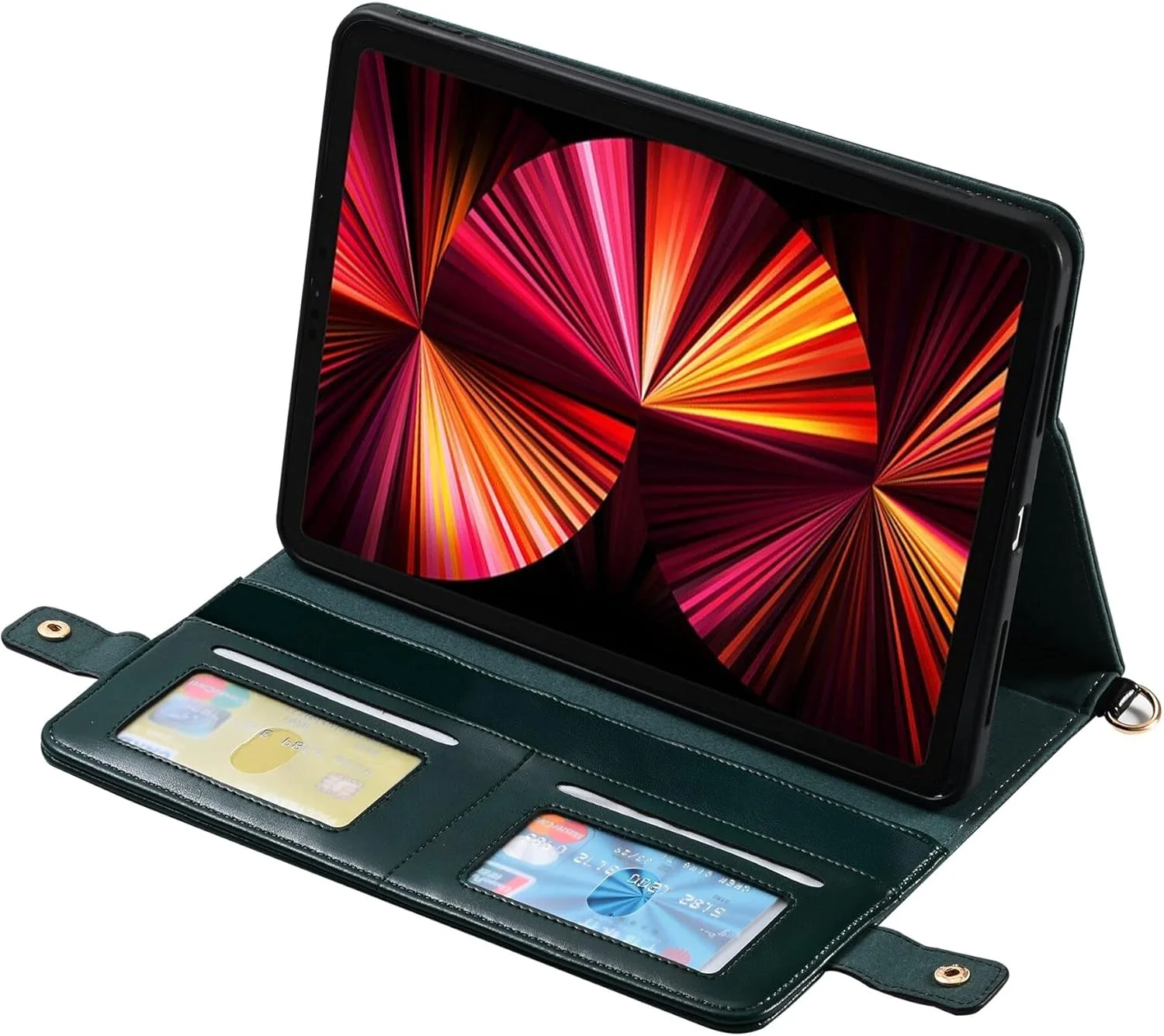 کیف دستی Techcircle برای آیپد 10.2 اینچ/آیپد پرو 10.5/آیپد ایر 3، کاور چرمی PU با استند تاشو، کیف آیپد کراس بادی با جای مداد، جای کارت، جیب پاکتی، کیف پول، سبز نیمه شب کیف دستی Techcircle برای آیپد 10.2 اینچ/آیپد پرو 10.5/آیپد ایر 3، کاور چرمی PU با استند تاشو، کیف آیپد کراس بادی با جای مداد، جای کارت، جیب پاکتی، کیف پول، سبز نیمه شب