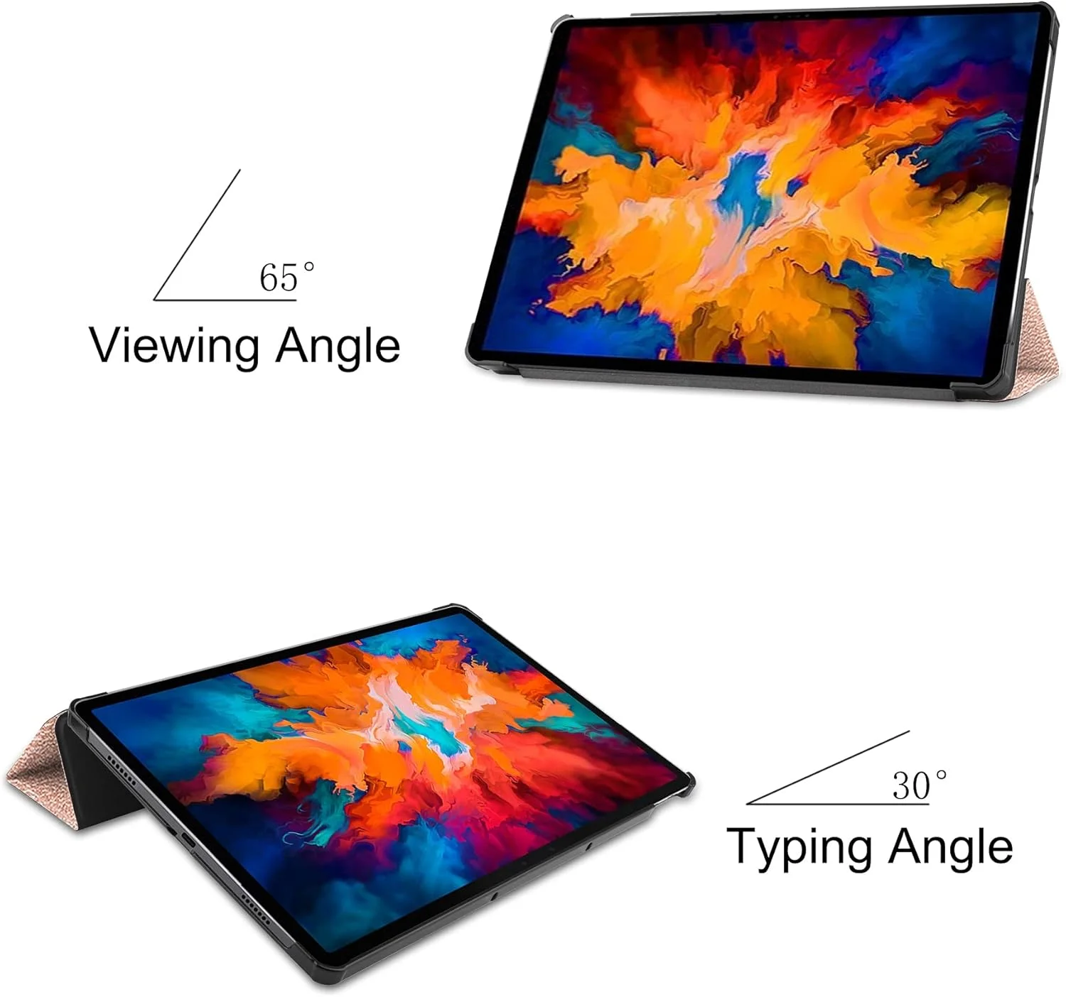 کیف تبلت مسافرتی مناسب برای تبلت لنوو تب P11 پرو 11.5 اینچی مدل TB-J706F، کیف تبلت لنوو تب P11 پرو تریفولد PC تریفولد با قابلیت بیدار شدن و خواب خودکار، محافظ تبلت (رزگلد) کیف تبلت مسافرتی مناسب برای تبلت لنوو تب P11 پرو 11.5 اینچی مدل TB-J706F، کیف تبلت لنوو تب P11 پرو تریفولد PC تریفولد با قابلیت بیدار شدن و خواب خودکار، محافظ تبلت (رزگلد)