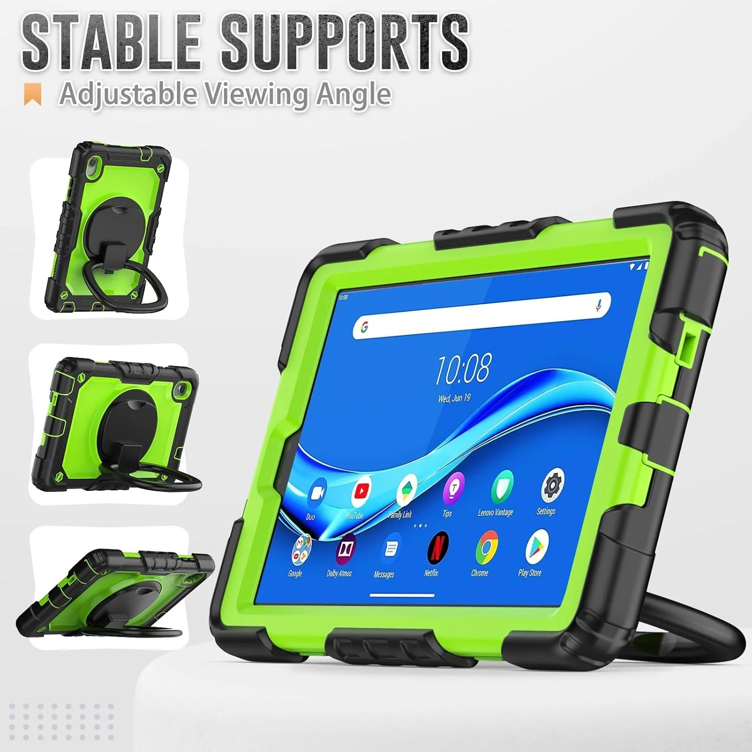 کیف محافظ تبلت سازگار با لنوو تب M8 HD 8 اینچ TB-8505F/8505X/8705F مدل 2019/2020 به همراه محافظ صفحه نمایش، کاور محافظتی مقاوم و بادوام با دسته چرخان سیلیکونی مناسب منزل (زرد) کیف محافظ تبلت سازگار با لنوو تب M8 HD 8 اینچ TB-8505F/8505X/8705F مدل 2019/2020 به همراه محافظ صفحه نمایش، کاور محافظتی مقاوم و بادوام با دسته چرخان سیلیکونی مناسب منزل (زرد)