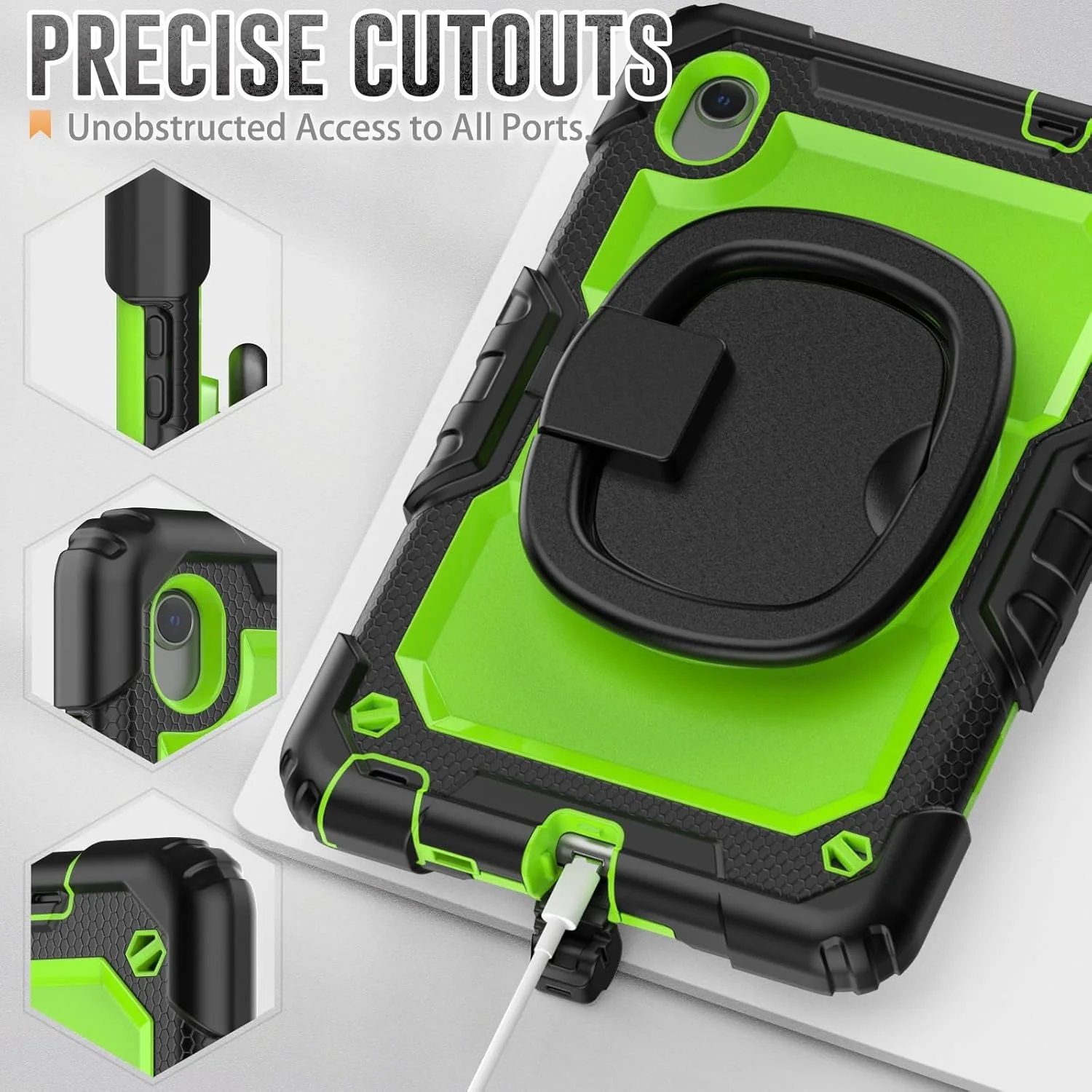 کیف محافظ تبلت سازگار با لنوو تب M8 HD 8 اینچ TB-8505F/8505X/8705F مدل 2019/2020 به همراه محافظ صفحه نمایش، کاور محافظتی مقاوم و بادوام با دسته چرخان سیلیکونی مناسب منزل (زرد) کیف محافظ تبلت سازگار با لنوو تب M8 HD 8 اینچ TB-8505F/8505X/8705F مدل 2019/2020 به همراه محافظ صفحه نمایش، کاور محافظتی مقاوم و بادوام با دسته چرخان سیلیکونی مناسب منزل (زرد)