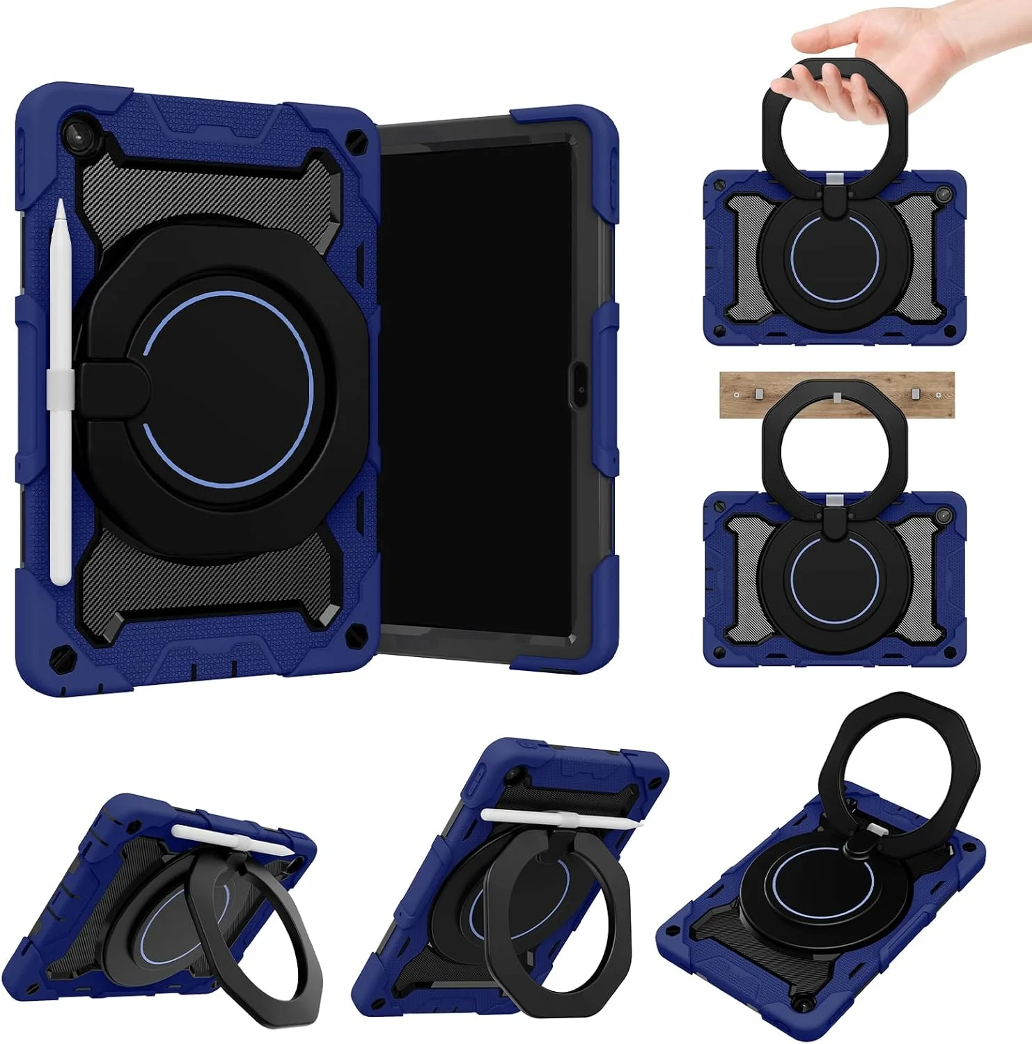 کیف سیلیکونی تبلت Nincyee برای Lenovo Tab M10 Plus نسل 3، قاب ضد ضربه با نگهدارنده مداد، بند شانه، حلقه بزرگ چرخان پایه نگهدارنده برای کودکان کیف سیلیکونی تبلت Nincyee برای Lenovo Tab M10 Plus نسل 3، قاب ضد ضربه با نگهدارنده مداد، بند شانه، حلقه بزرگ چرخان پایه نگهدارنده برای کودکان