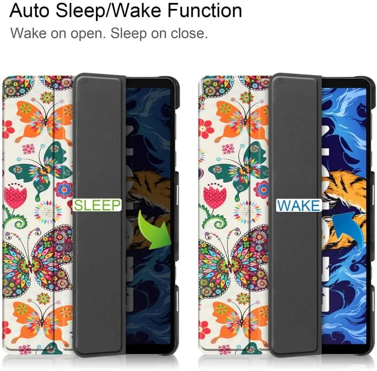 کاور تبلت نیکاکیو مناسب برای لنوو لیجن Y700 8.8 اینچ 2022، کاور تبلت مدل TB-9707F با قابلیت استند سه تایی و جای قلم، حالت خواب/بیدار خودکار، پشت TPU نرم، کاور محافظ سبک وزن، طرح پروانه