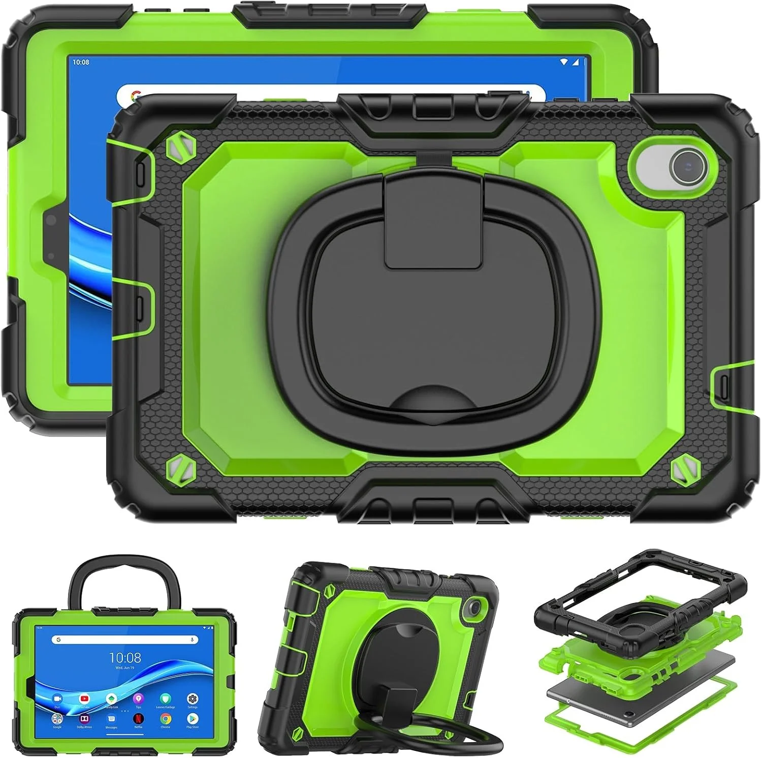 کاور تبلت سازگار با تبلت لنوو تب M8 HD 8 اینچی TB-8505F/8505X/8705F مدل 2019/2020 به همراه محافظ صفحه نمایش، کاور محافظتی مقاوم و چرخان با دسته سیلیکونی مناسب برای استفاده در منزل (زرد) کاور تبلت سازگار با تبلت لنوو تب M8 HD 8 اینچی TB-8505F/8505X/8705F مدل 2019/2020 به همراه محافظ صفحه نمایش، کاور محافظتی مقاوم و چرخان با دسته سیلیکونی مناسب برای استفاده در منزل (زرد)