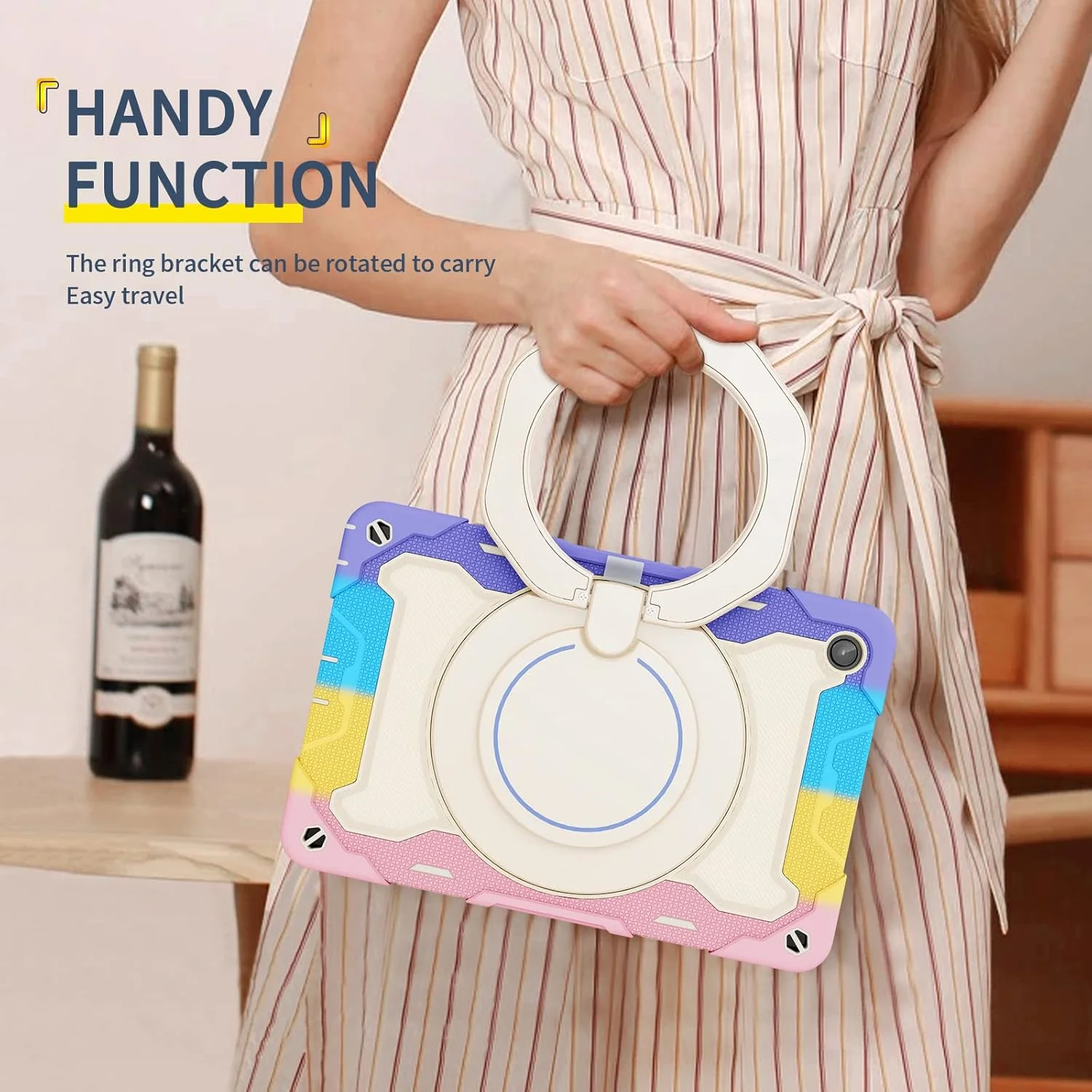 کیف سیلیکونی تبلت Nincyee برای Lenovo Tab M10 Plus نسل 3، قاب ضد ضربه با نگهدارنده مداد، بند شانه، حلقه بزرگ چرخان پایه نگهدارنده برای کودکان کیف سیلیکونی تبلت Nincyee برای Lenovo Tab M10 Plus نسل 3، قاب ضد ضربه با نگهدارنده مداد، بند شانه، حلقه بزرگ چرخان پایه نگهدارنده برای کودکان