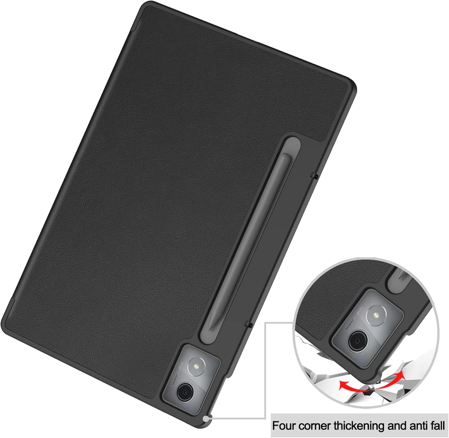 کاور تبلت zZjoOoj برای تبلت لنوو تب P12 (12.7 اینچ 2025)، کاور محافظ فوق العاده نازک و سبک با عملکرد استند و عملکرد خواب/بیدار شدن خودکار، مشکی