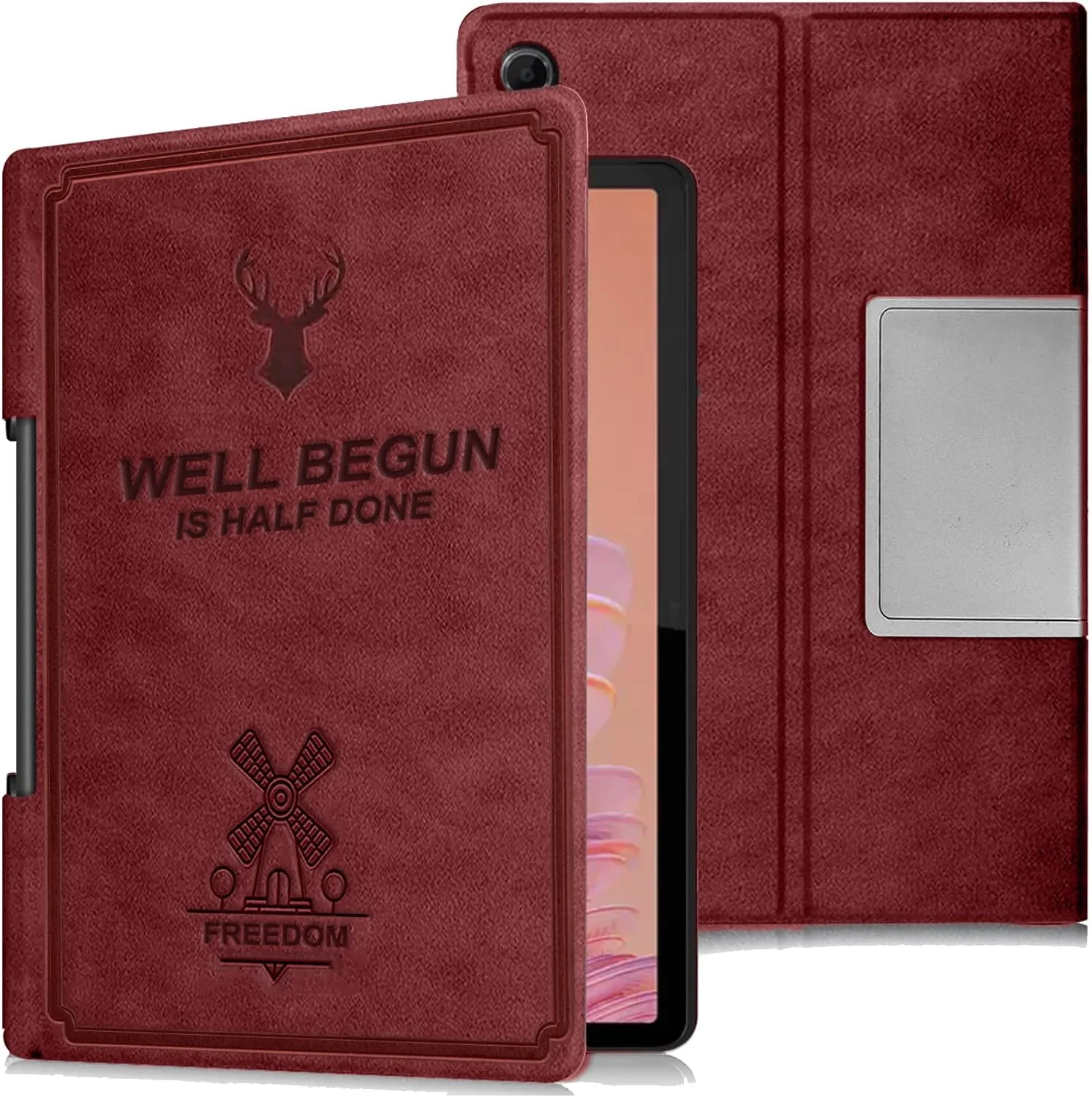 کاور ProElite برای تبلت لنوو تب پلاس 11.5 اینچ، کاور محافظ طرح گوزن برای تبلت لنوو تب پلاس 11.5 اینچ، رنگ قرمز شرابی کاور ProElite برای تبلت لنوو تب پلاس 11.5 اینچ، کاور محافظ طرح گوزن برای تبلت لنوو تب پلاس 11.5 اینچ، رنگ قرمز شرابی