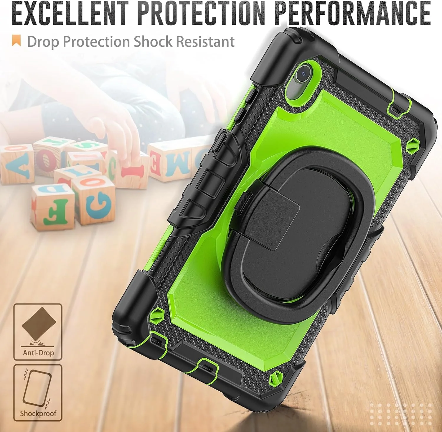 کیف محافظ تبلت سازگار با Lenovo Tab M8 HD 8 اینچ TB-8505F/8505X/8705F مدل 2019/2020 به همراه محافظ صفحه نمایش، کاور محافظتی مقاوم و بادوام با دسته چرخشی، کاور سیلیکونی تبلت مناسب منزل (زرد) کیف محافظ تبلت سازگار با Lenovo Tab M8 HD 8 اینچ TB-8505F/8505X/8705F مدل 2019/2020 به همراه محافظ صفحه نمایش، کاور محافظتی مقاوم و بادوام با دسته چرخشی، کاور سیلیکونی تبلت مناسب منزل (زرد)