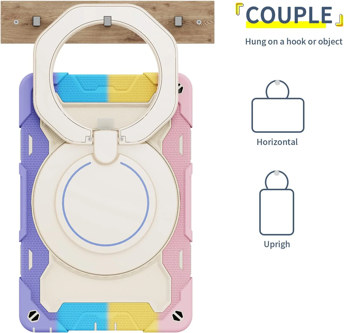 کیف سیلیکونی تبلت nincyee برای Lenovo Tab M10 Plus نسل 3، قاب ضد ضربه با نگهدارنده مداد، بند شانه، حلقه بزرگ چرخان آویز پایه برای کودکان کیف سیلیکونی تبلت nincyee برای Lenovo Tab M10 Plus نسل 3، قاب ضد ضربه با نگهدارنده مداد، بند شانه، حلقه بزرگ چرخان آویز پایه برای کودکان