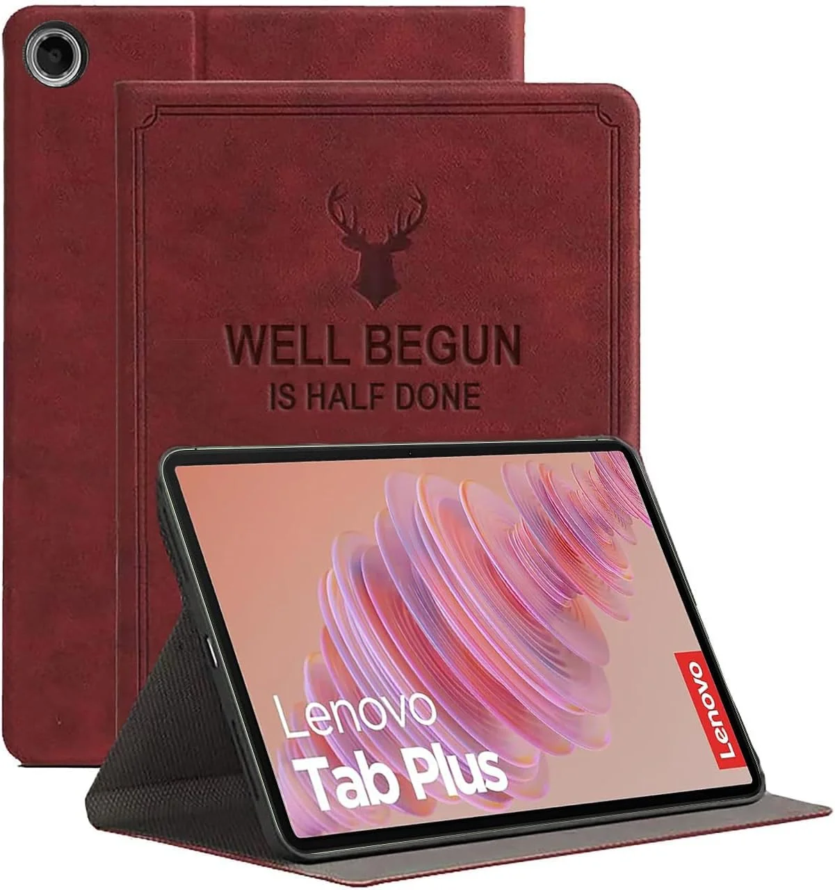 کاور ProElite برای تبلت لنوو تب پلاس 11.5 اینچ، کاور محافظ طرح گوزن برای تبلت لنوو تب پلاس 11.5 اینچ، رنگ قرمز شرابی کاور ProElite برای تبلت لنوو تب پلاس 11.5 اینچ، کاور محافظ طرح گوزن برای تبلت لنوو تب پلاس 11.5 اینچ، رنگ قرمز شرابی