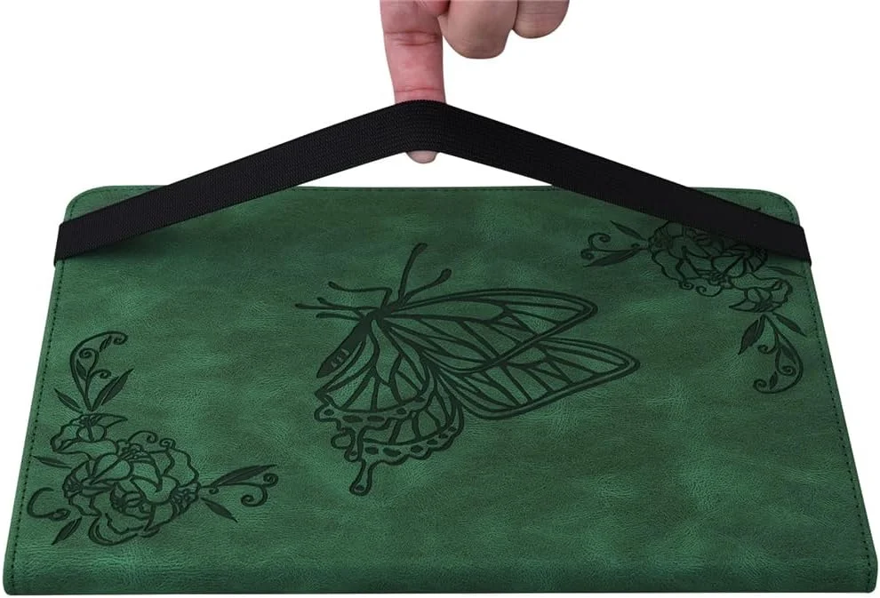 کیف محافظ YueeHealthy مناسب برای تبلت لنوو تب M10 5G با صفحه نمایش 10.6 اینچ (مدل: TB360ZU)، کیف چرمی طرح پروانه ای با جای مداد، جای کارت و نوارهای ضد لغزش (سبز) کیف محافظ YueeHealthy مناسب برای تبلت لنوو تب M10 5G با صفحه نمایش 10.6 اینچ (مدل: TB360ZU)، کیف چرمی طرح پروانه ای با جای مداد، جای کارت و نوارهای ضد لغزش (سبز)